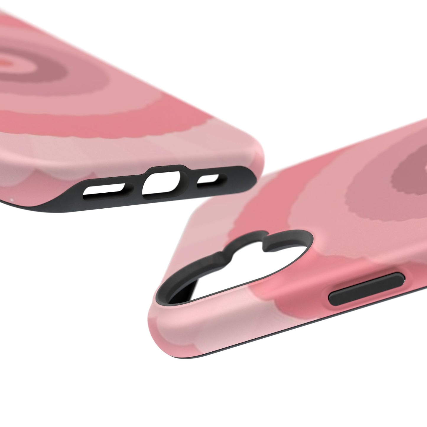 Retro Pink iPhone Case - 70s Aesthetic Wave Design - Cute Y2K Accessory