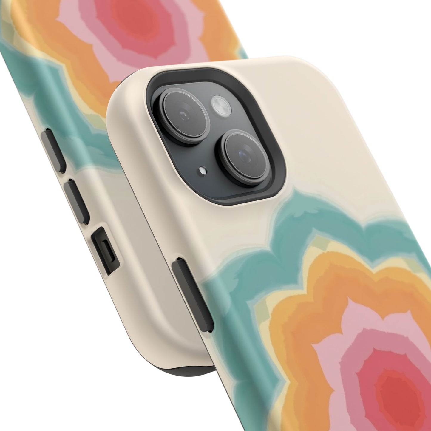 Floral Bloom iPhone Case - Retro Flower Power Design, Aesthetic Gift Idea