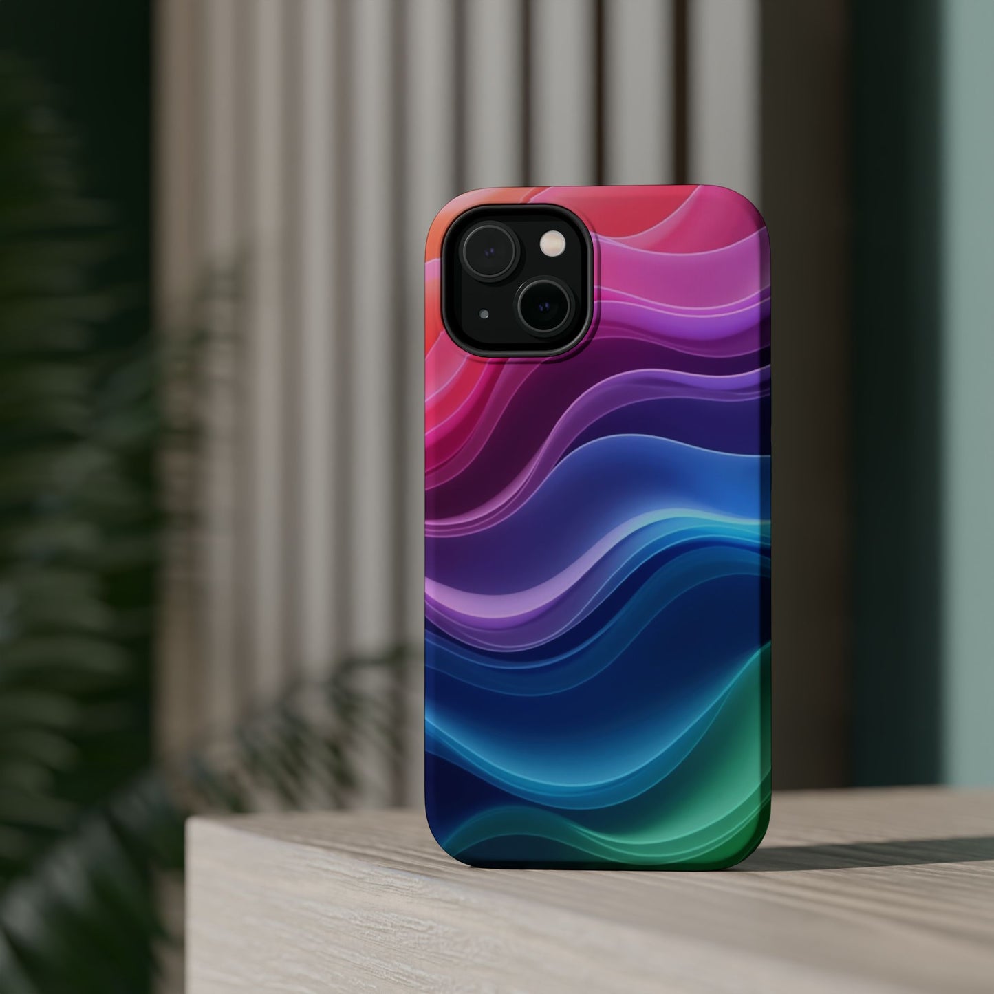 Pastel Wave Phone Case - Aesthetic iPhone Case | Lavender & Blue Gradient Design | Gifts for Her | Unique Art Print