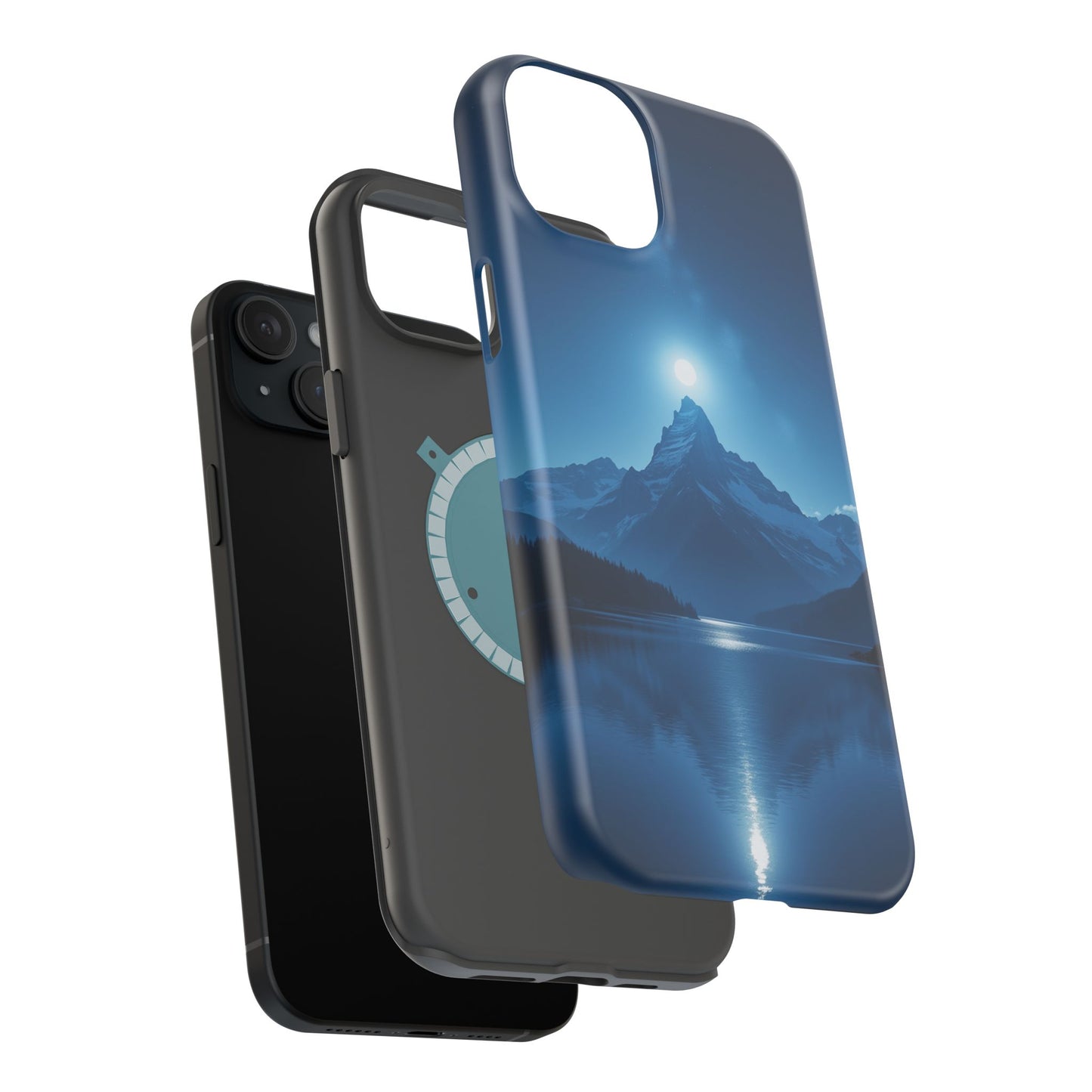 Mountain Moon Phone Case - Serene Landscape iPhone Cover - Nature Lover Gift
