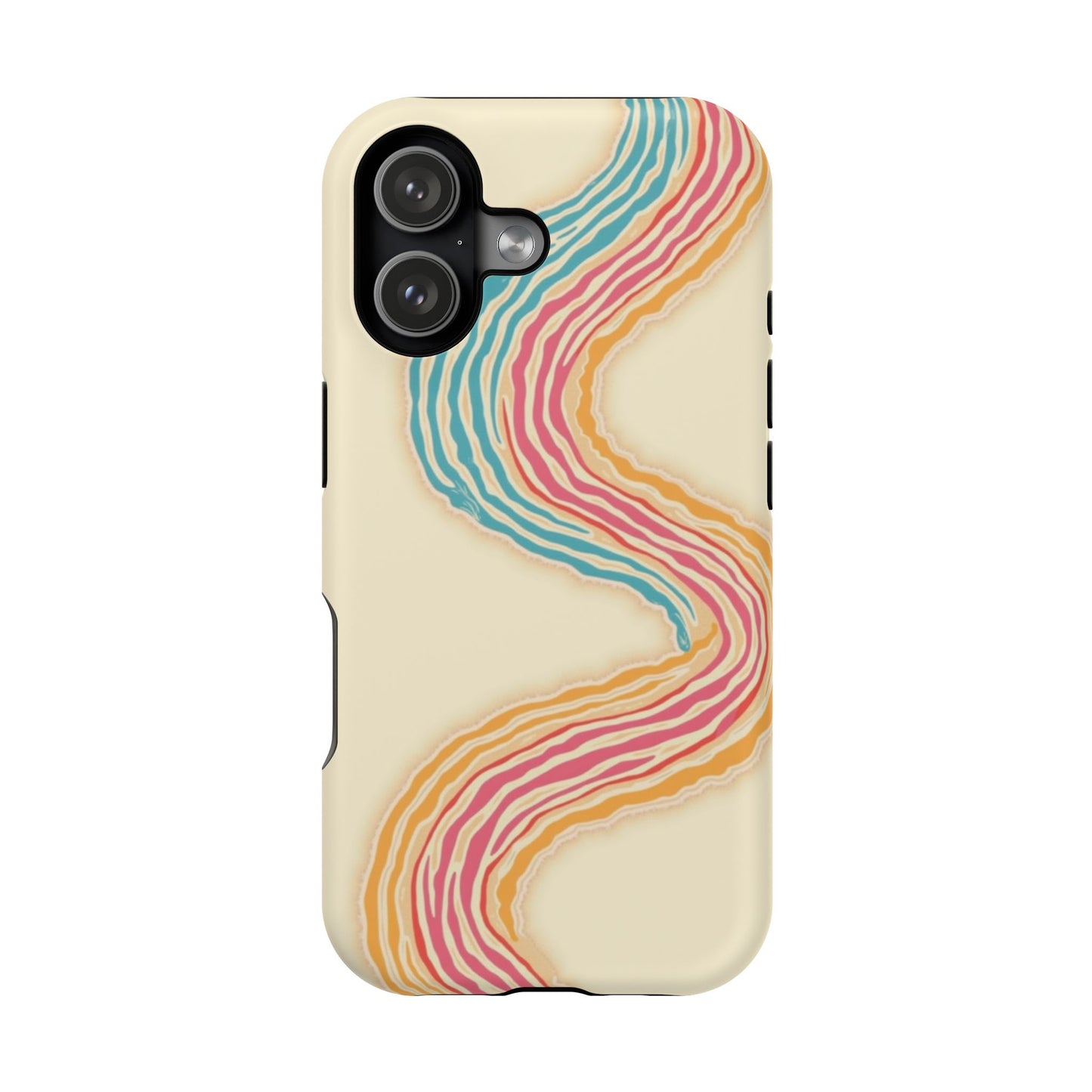 Abstract Flow Phone Case - Pastel Streamline Design