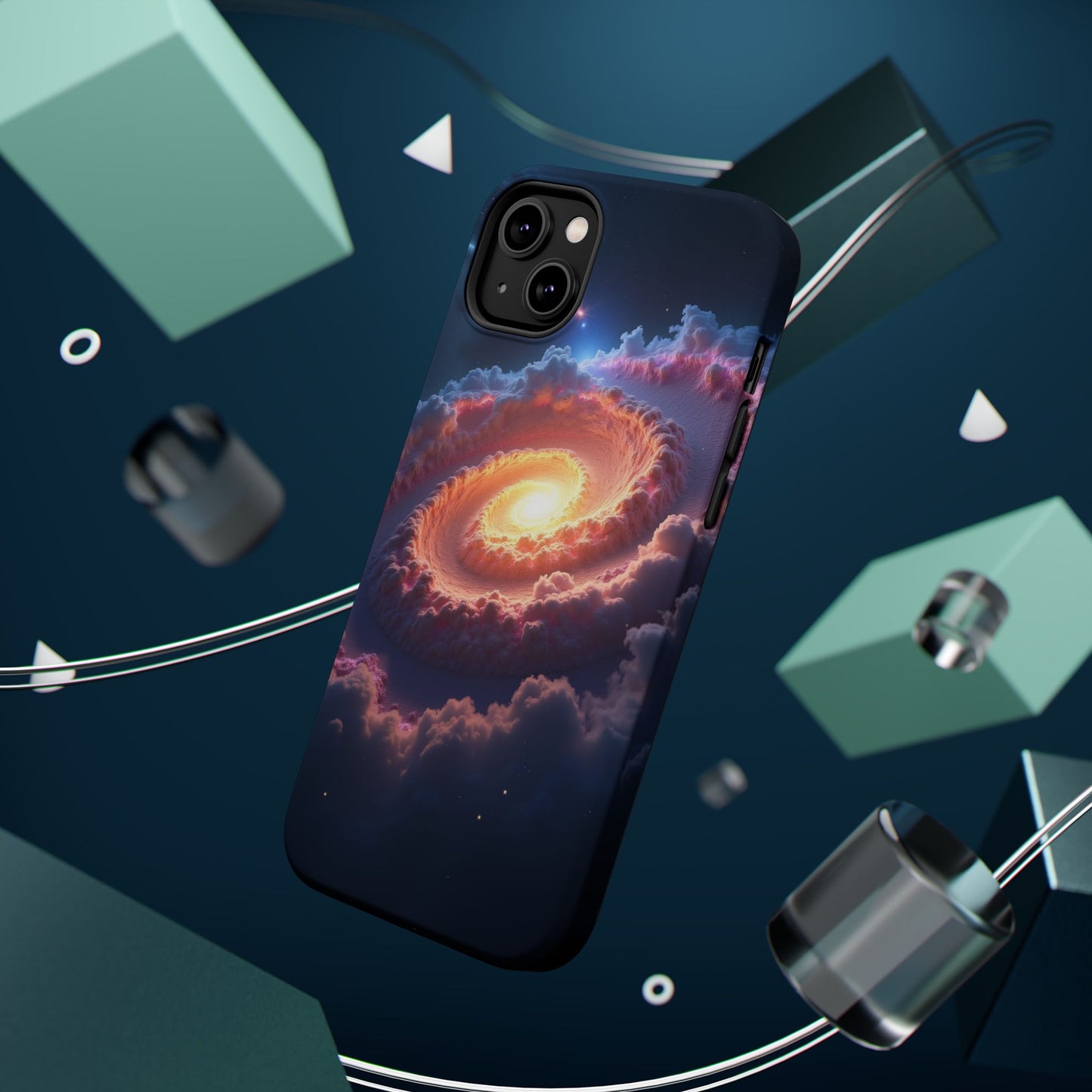 Ethereal Spiral Galaxy Phone Case for iPhone | Dreamy Aesthetic Slim Protective Cover