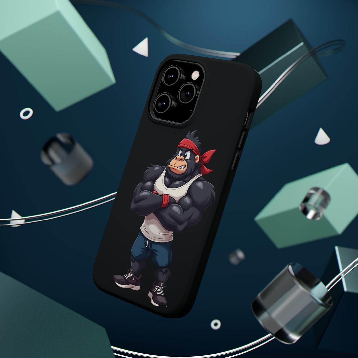 Red Band Gym Gorilla Phone Case β Fierce Style Meets Tough Protection