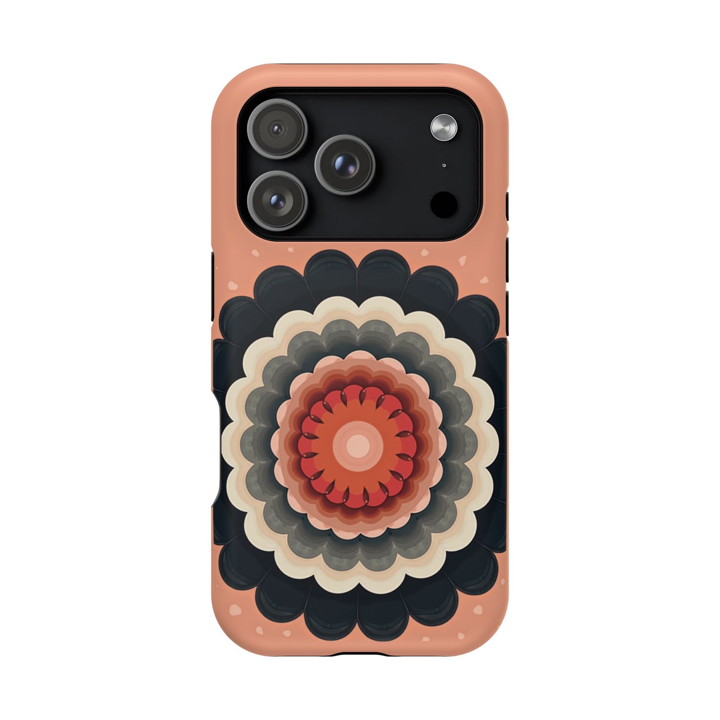 Earth Tone Mandala iPhone Case - Bohemian Floral Design, Aesthetic Gift Idea