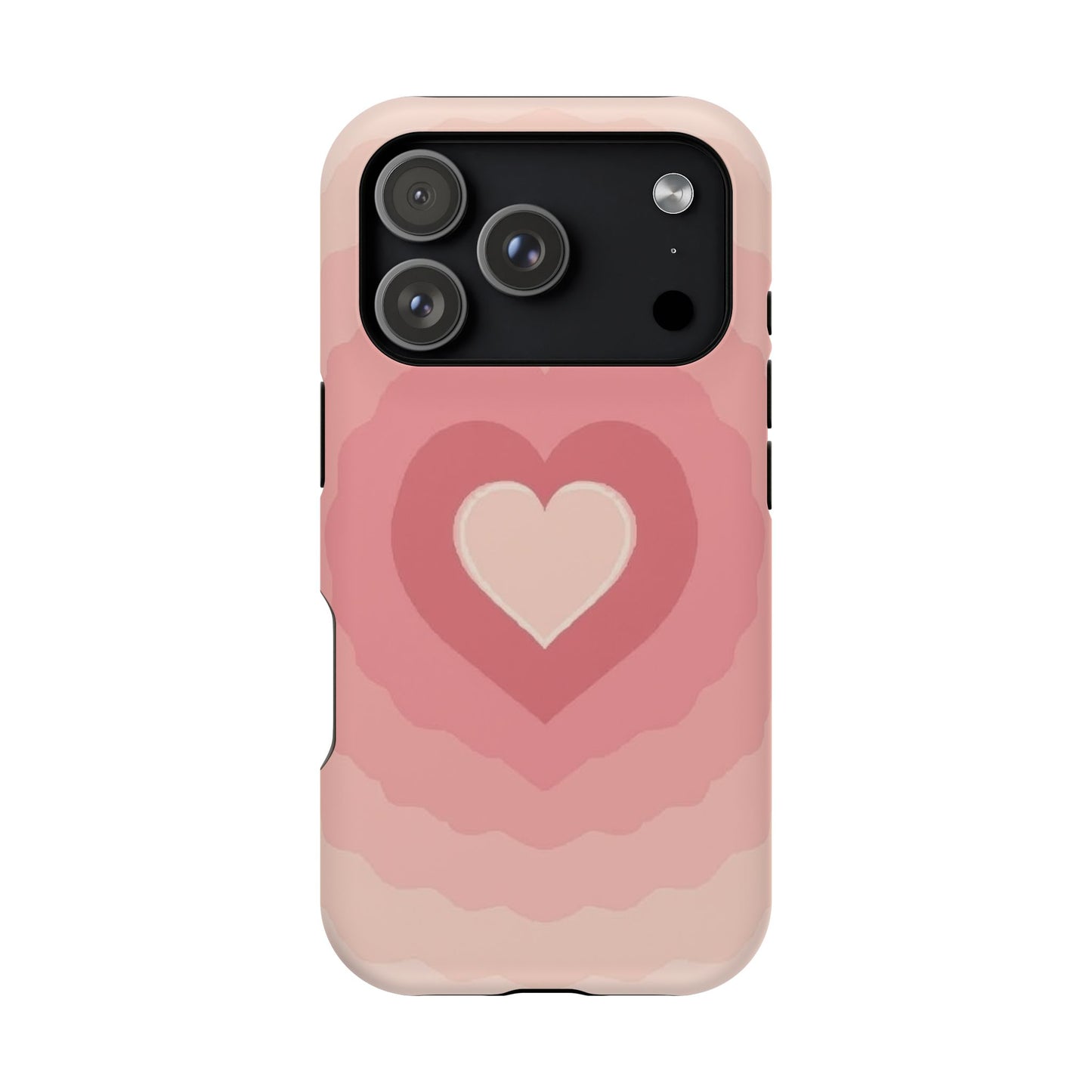 Pink Layered Heart iPhone Case - Cute Aesthetic Y2K Valentine's Gift