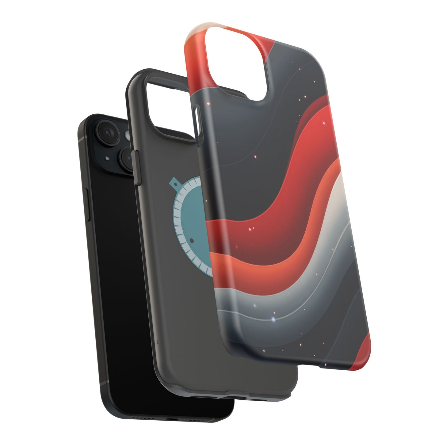 Celestial Waves iPhone Case - Galaxy Space Design, Aesthetic Gift Idea
