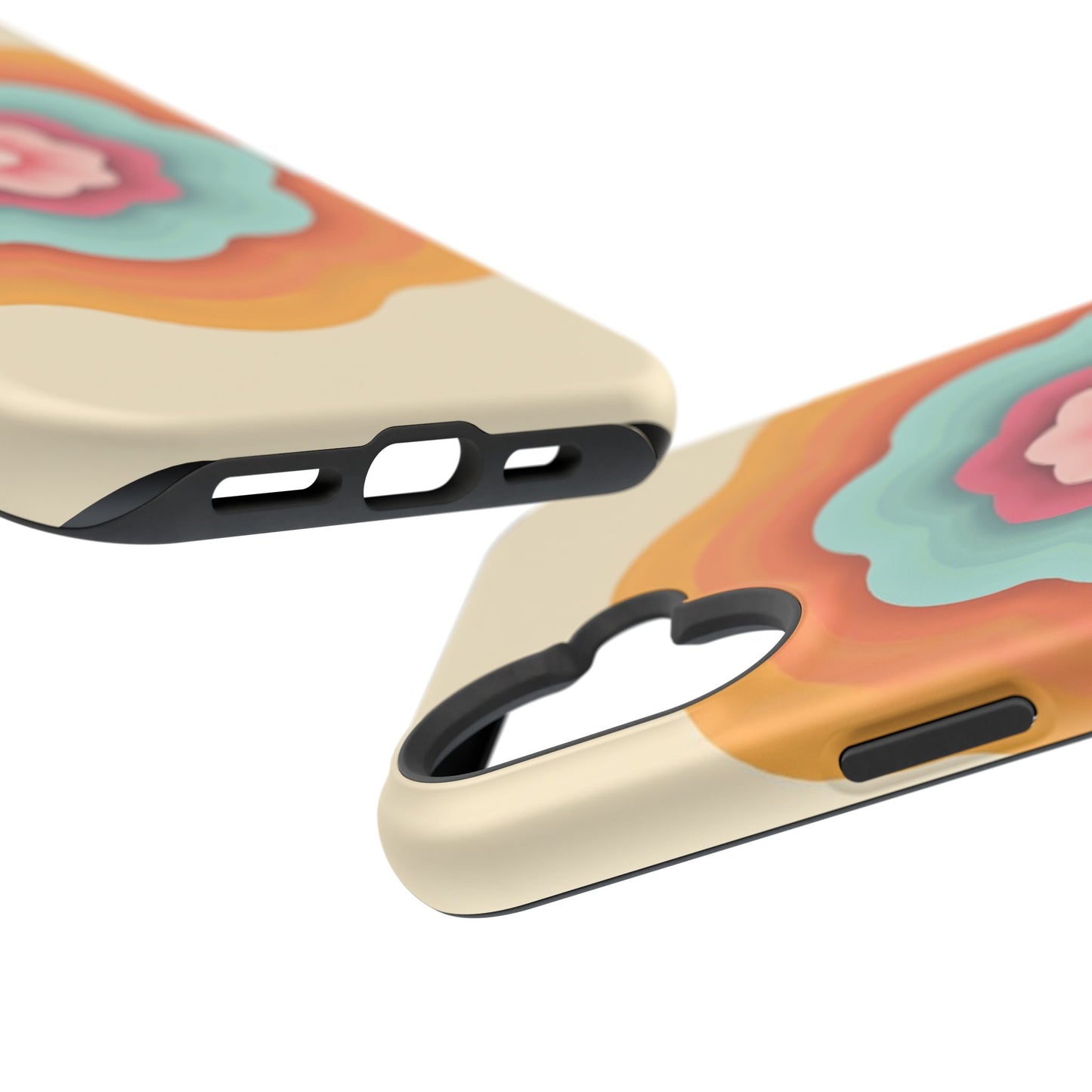 Retro Flower Phone Case - 70s Aesthetic iPhone Case, Vintage Gift Idea, Layered Floral Design