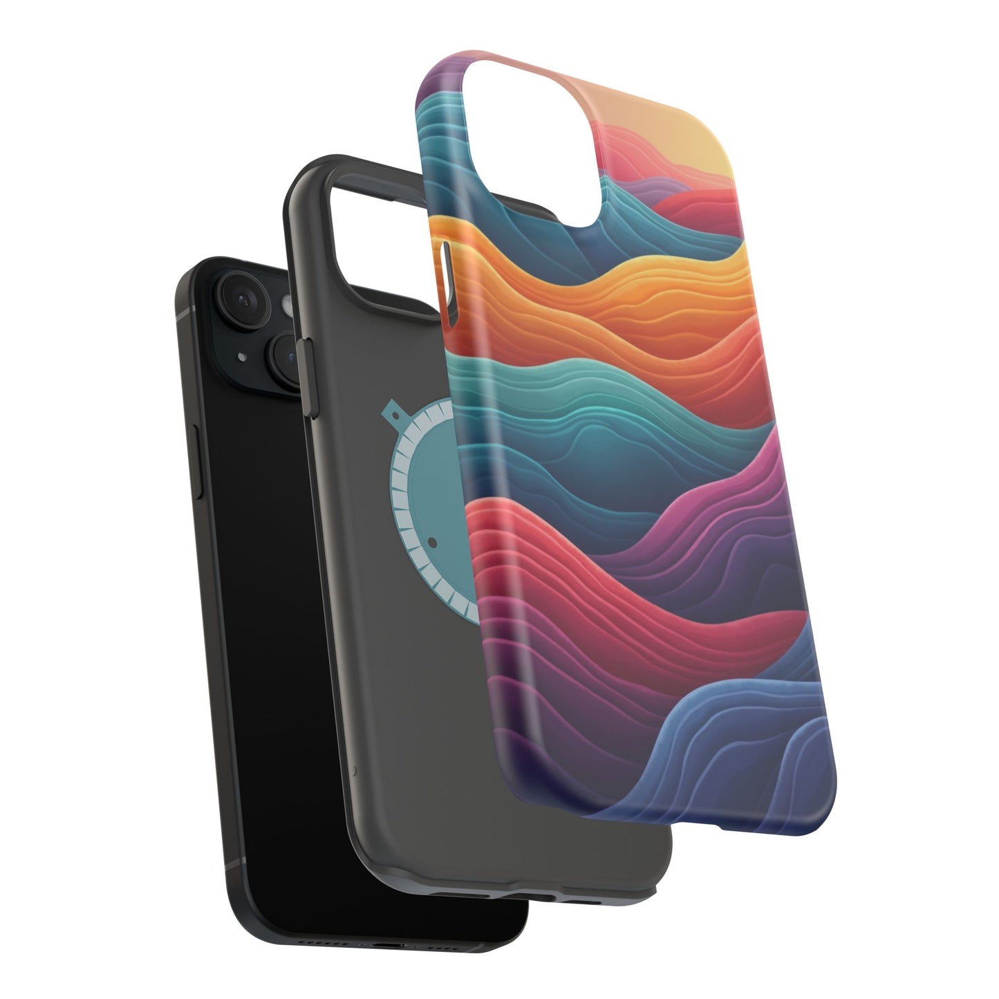 Abstract Wave Phone Case - Aesthetic iPhone Case, Pastel Gift Idea, Trendy Summer Accessory