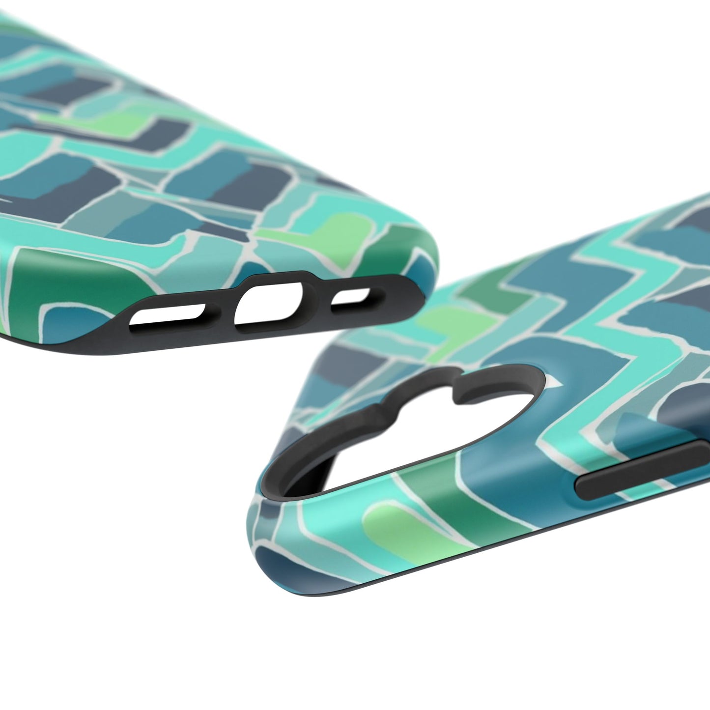 Watercolor Chevron Phone Case β Aesthetic Soft Pastel Phone Cover for iPhone | Unique Artistic Design with Floral Accents