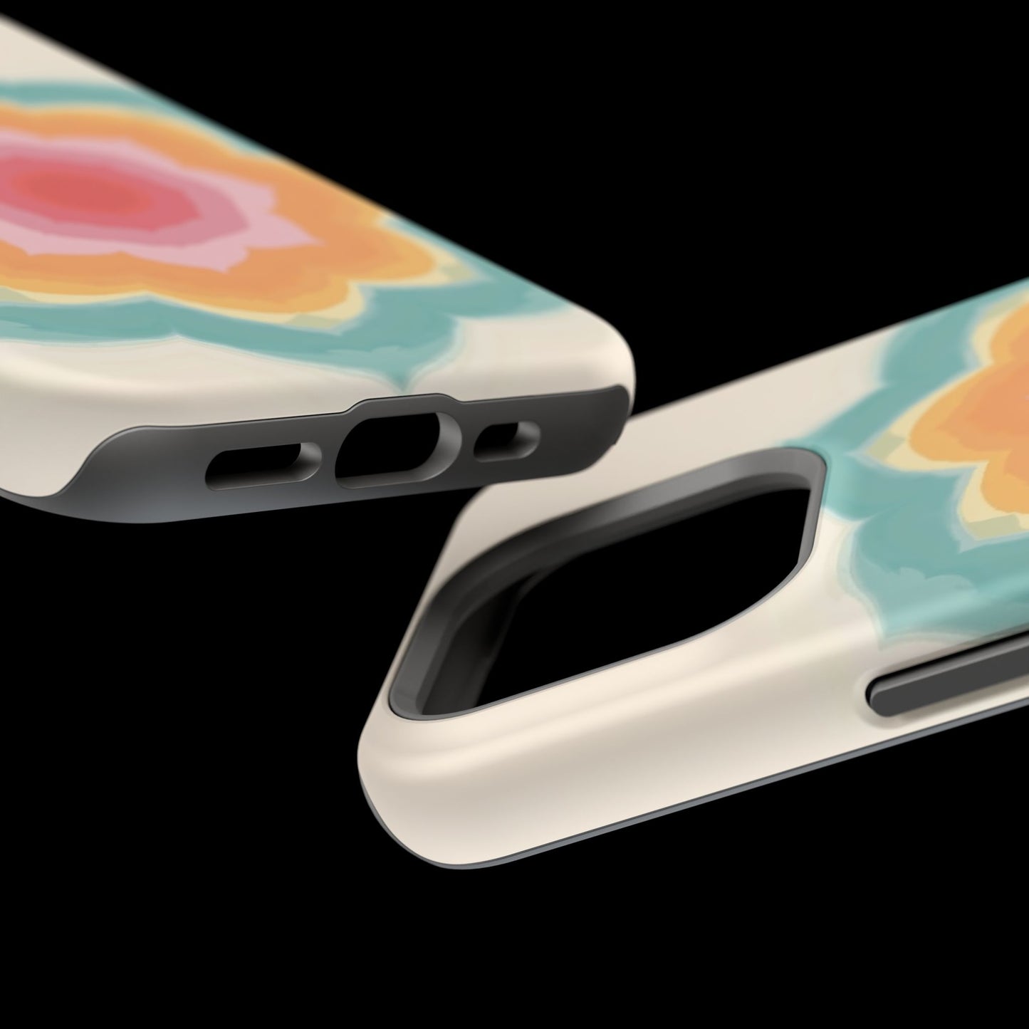 Floral Bloom iPhone Case - Retro Flower Power Design, Aesthetic Gift Idea
