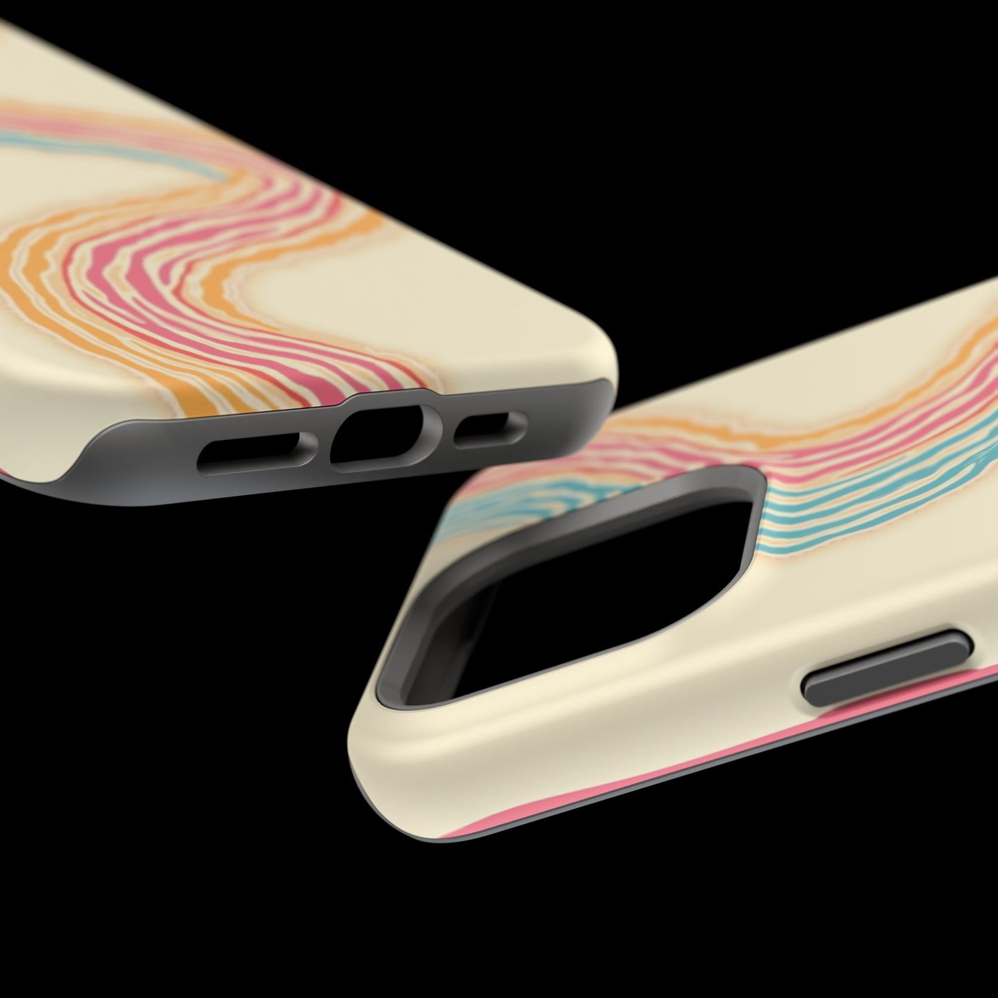 Abstract Flow Phone Case - Pastel Streamline Design
