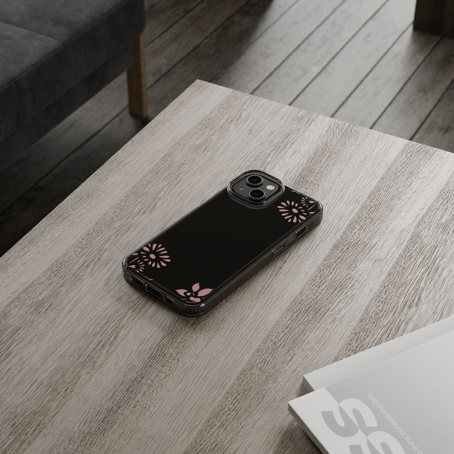 Elegant Floral Clear Phone Case β Minimalist Chic Protection