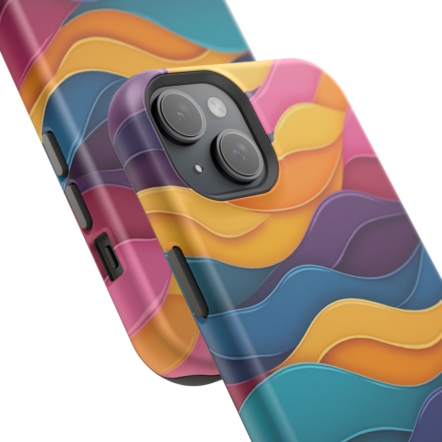 Colorful Wave Phone Case - Aesthetic iPhone Case, Bright Gift Idea, Trendy Summer Accessory