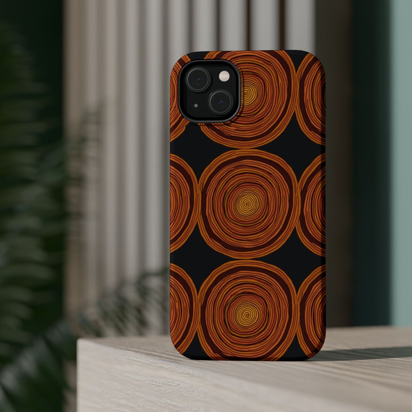 Rustic Swirl iPhone Case - Boho Wood Grain Pattern - Aesthetic Phone Accessories