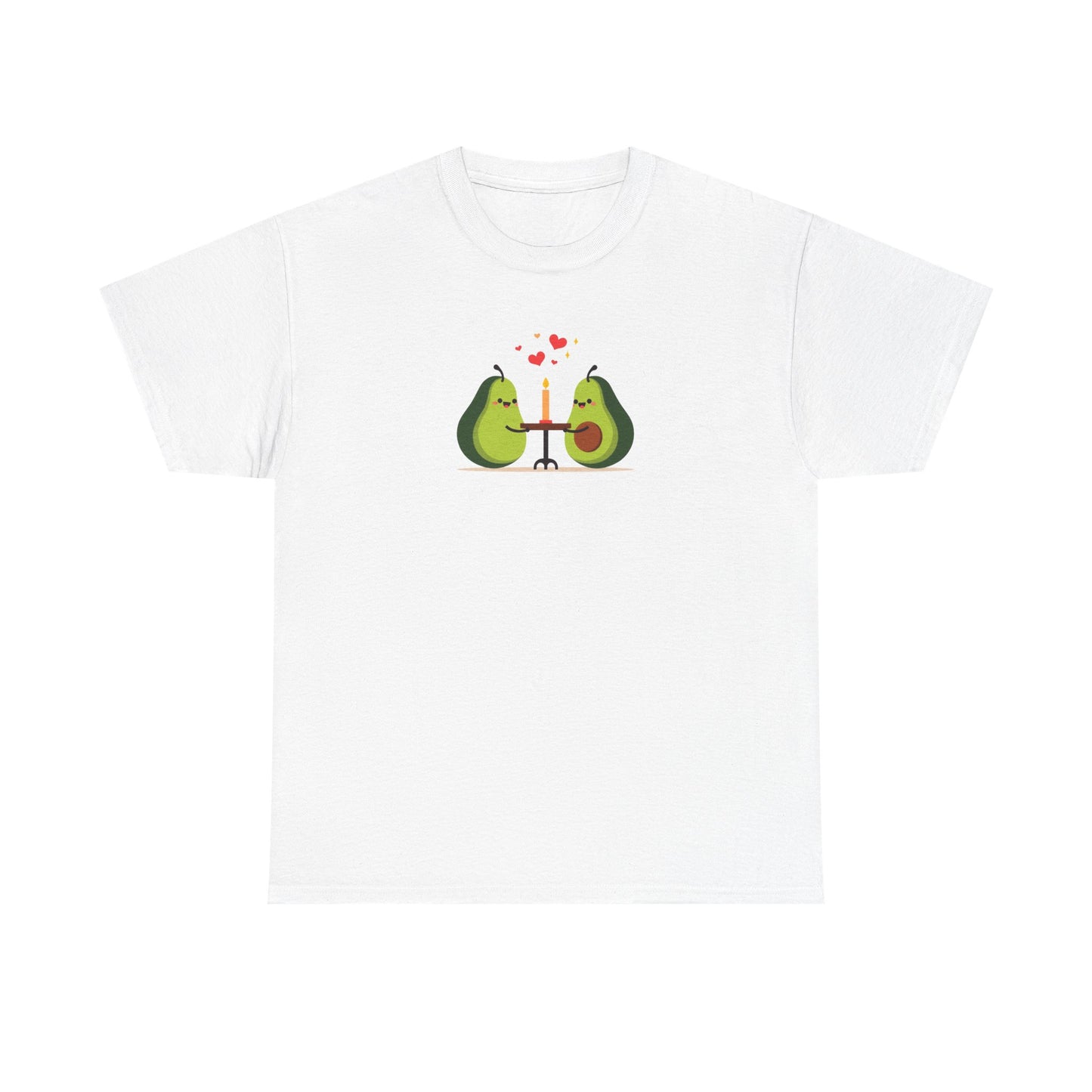 Cute Avocado Couple T-Shirt – “Avocuddles Date Night” – Funny Romantic Tee for Foodie Lovers & Veggie Fans