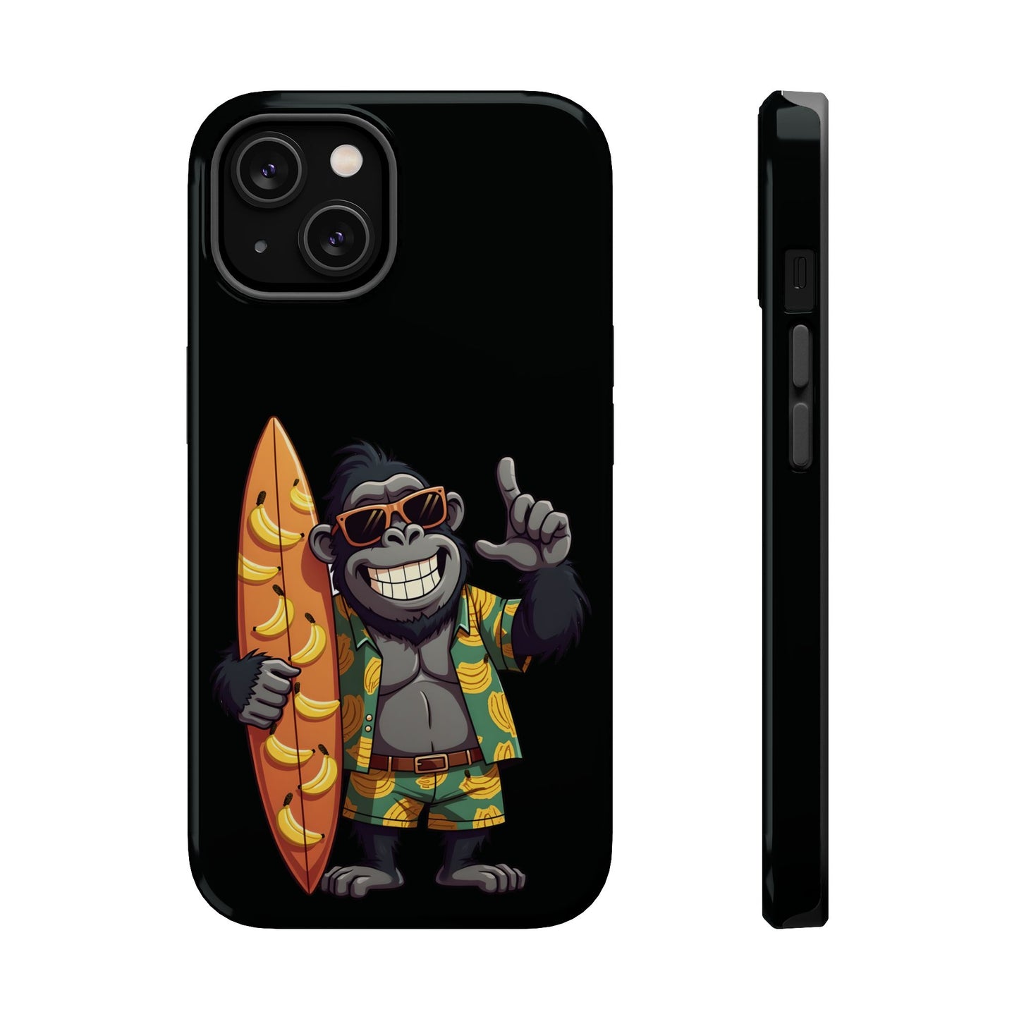 Banana Vibes Surf Gorilla Phone Case β Tropical Chill Meets Jungle Fun