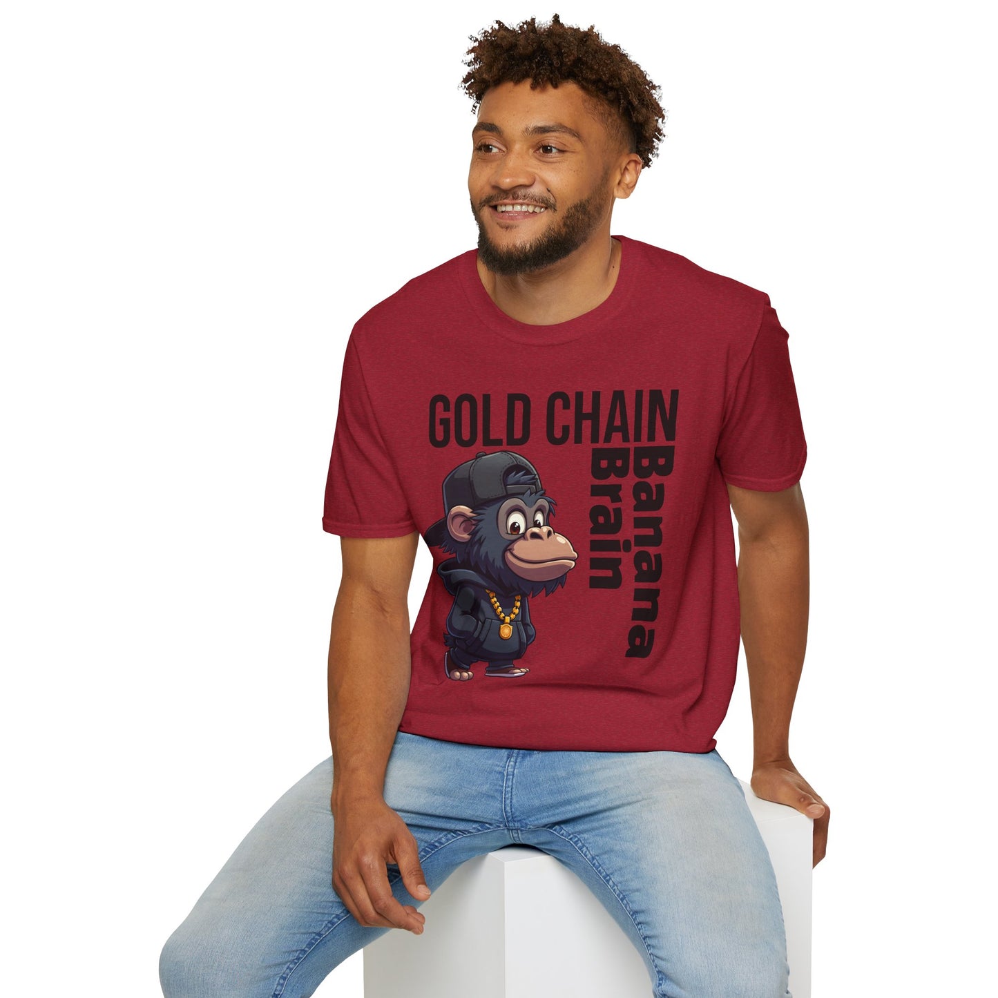 Gold Chain Banana Brain β Funny Hip-Hop Chimp T-Shirt