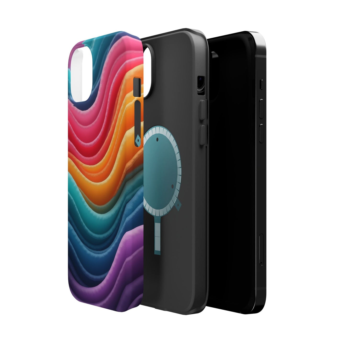 Colorful Wave Phone Case - Aesthetic iPhone Case, Pride Gift Idea, Trendy Summer Accessory