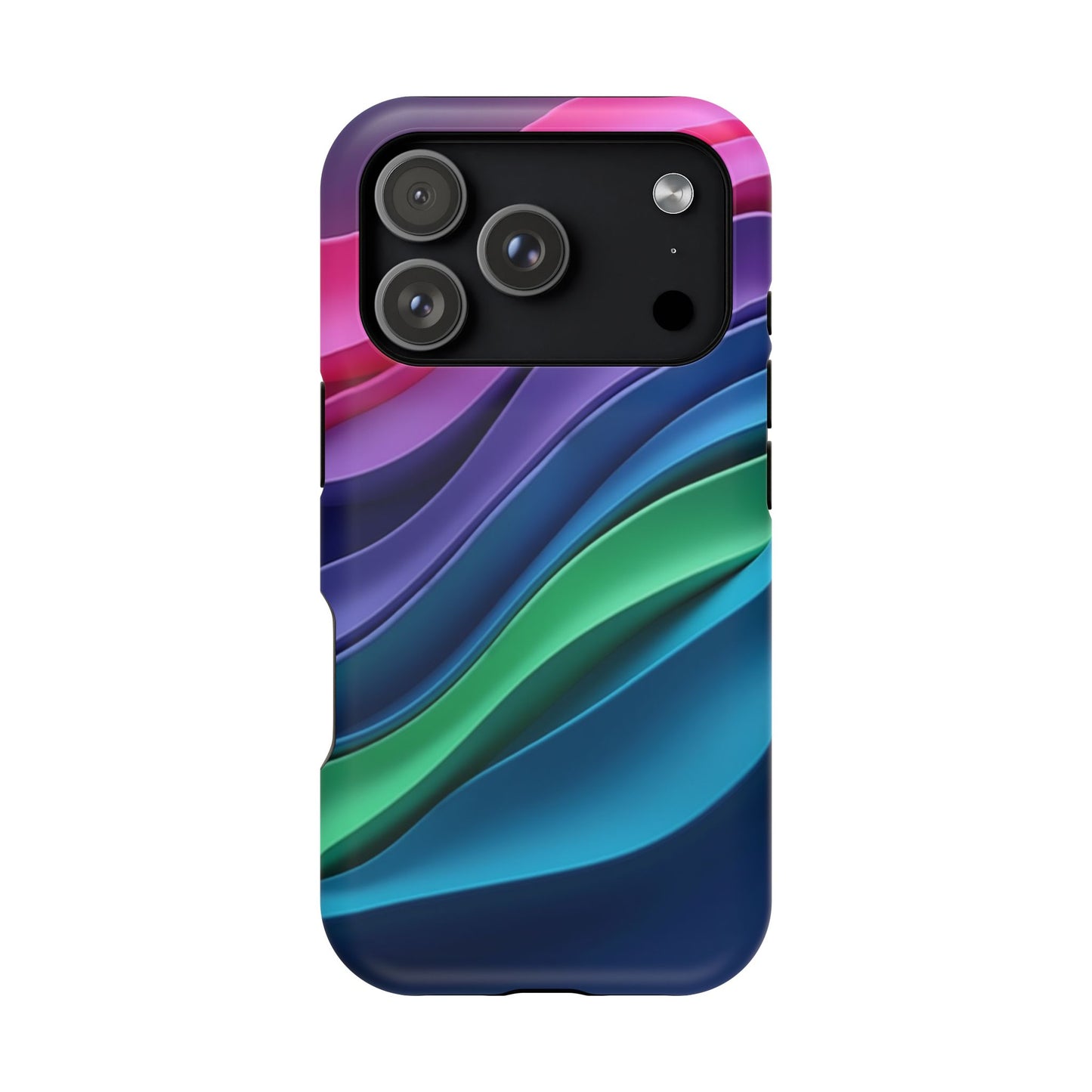 Rainbow Wave Phone Case - Colorful Abstract Design | Aesthetic iPhone Case | Trendy Gifts for Her | Vivid Gradient Art