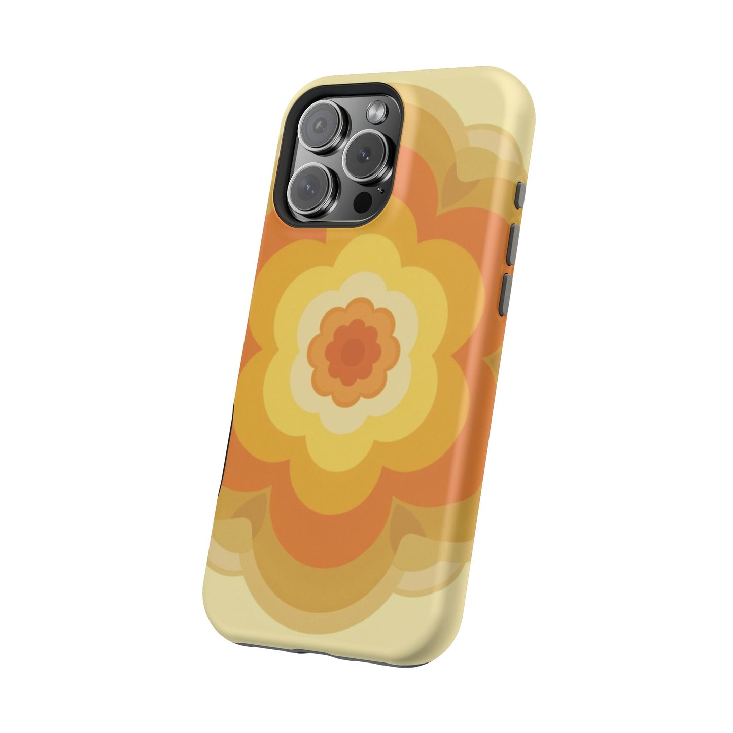 Vintage Floral iPhone Case - 70s Retro Flower Design, Groovy Aesthetic Gift Idea