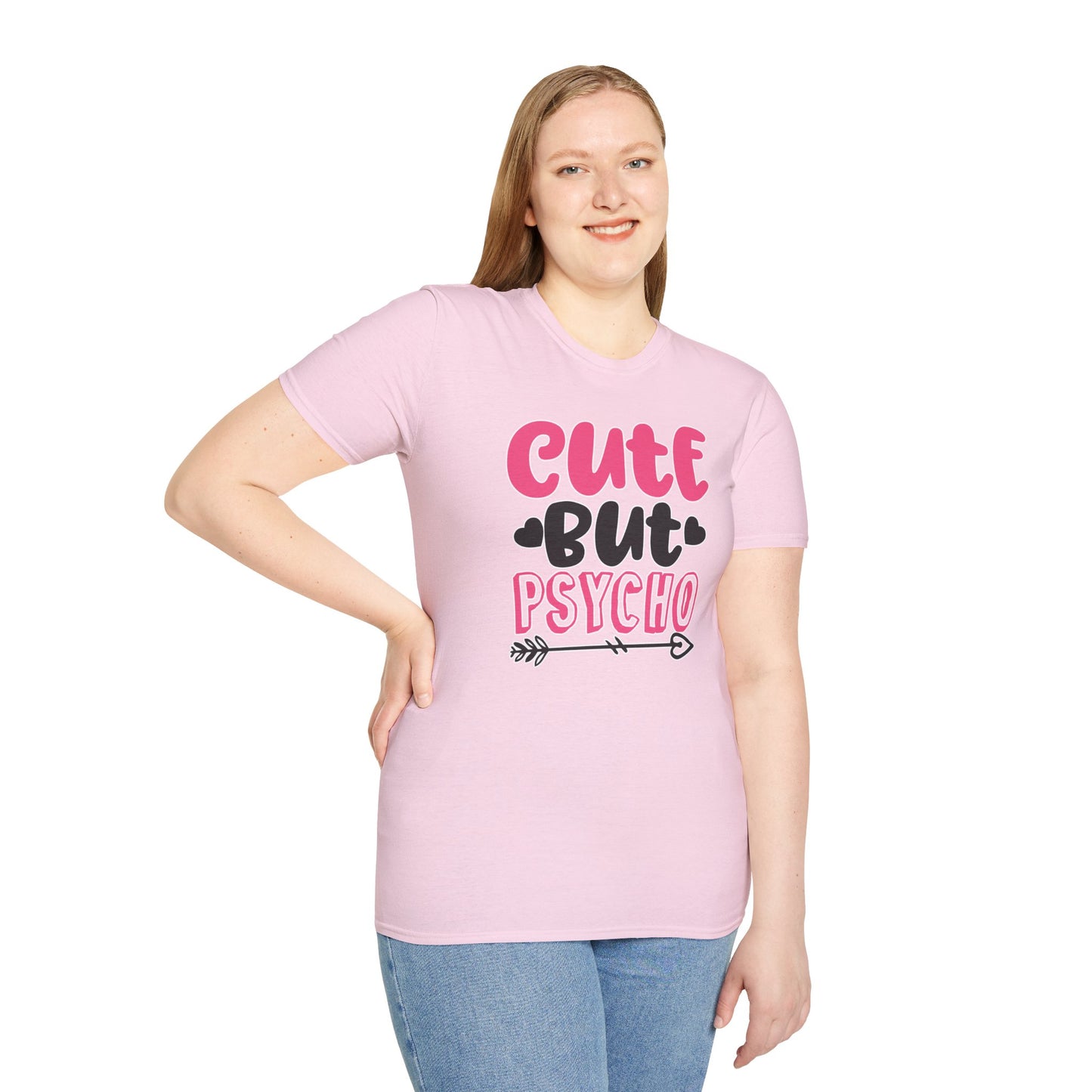 Funny Cute But Psycho Shirt - Sarcastic Tee, Women's Graphic Top, Gift Idea for Her, Quirky Statement Clothing