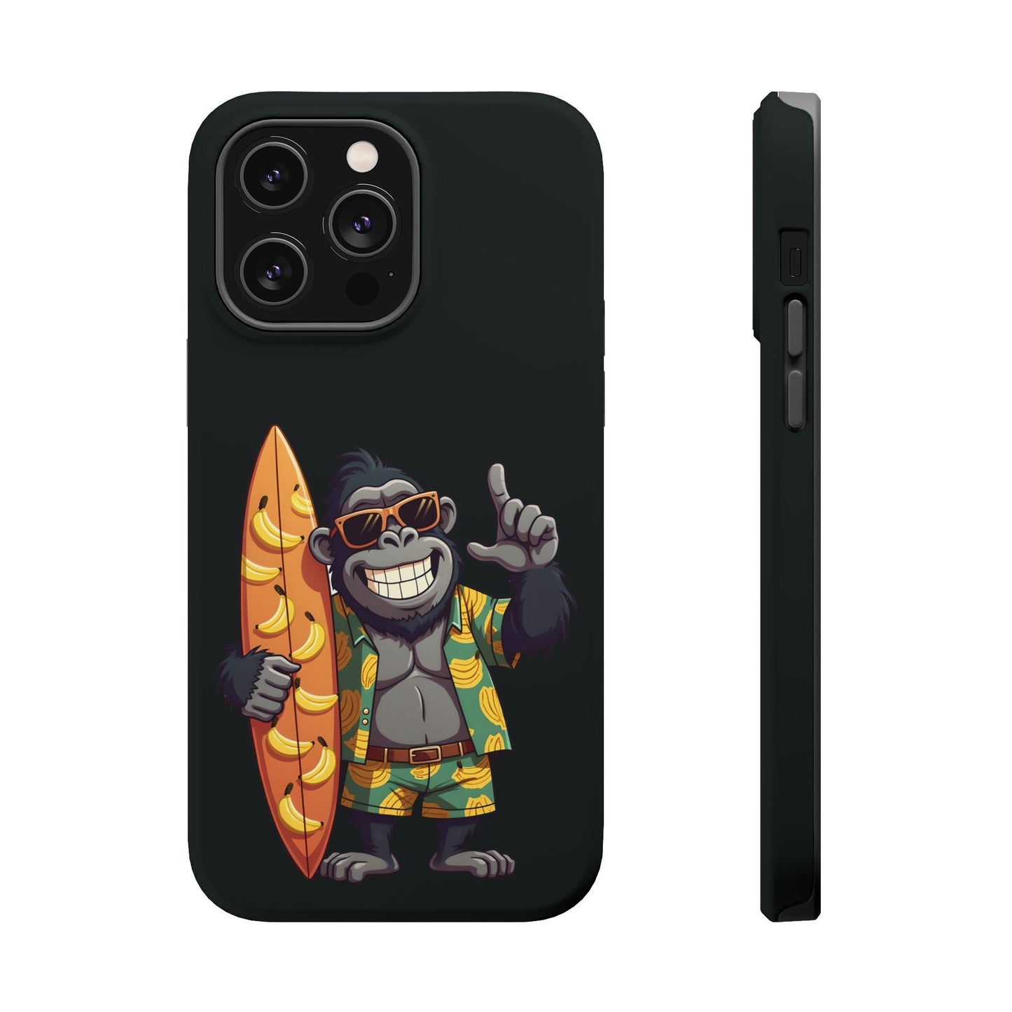 Banana Vibes Surf Gorilla Phone Case β Tropical Chill Meets Jungle Fun