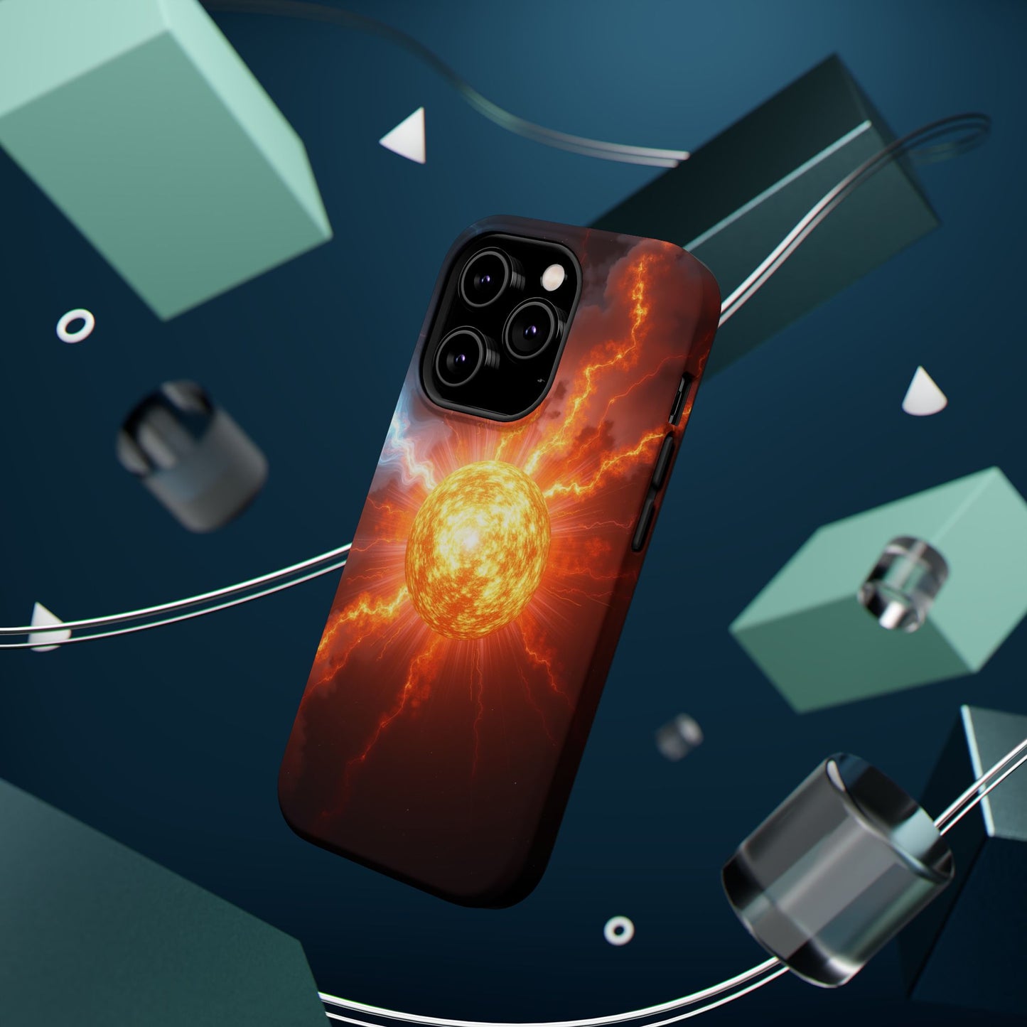 Solar Flare iPhone Case - Fiery Sunburst Space Design - Astronomy Gift Idea