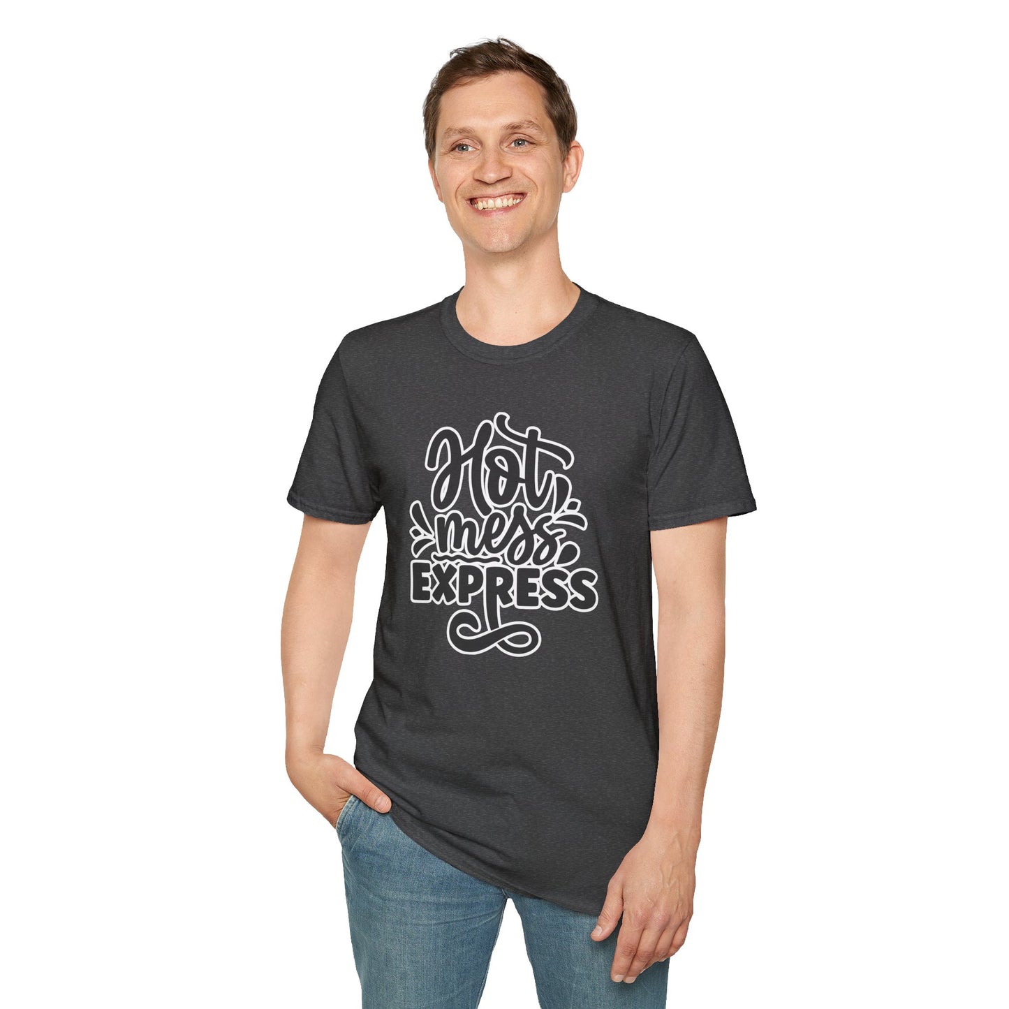 "Hot Mess Express" Funny & Bold T-Shirt β Ironic Confidence Tee for Chaotic, Cool, and Unapologetically You