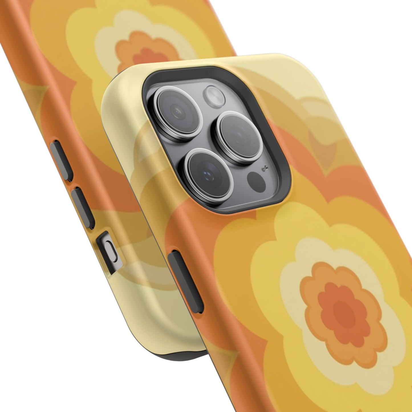 Vintage Floral iPhone Case - 70s Retro Flower Design, Groovy Aesthetic Gift Idea