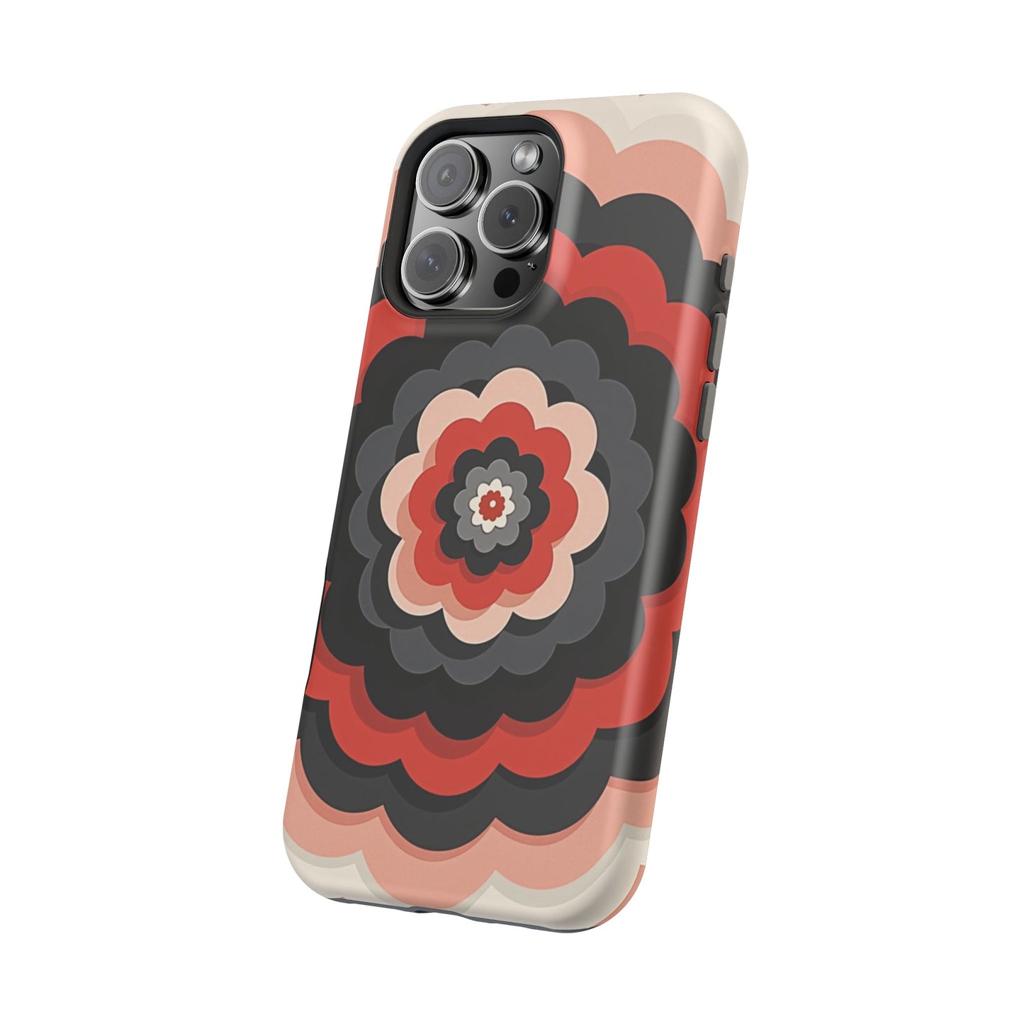 Floral Phone Case - Retro Flower iPhone Case, Aesthetic Gift Idea, Cute Pink Design