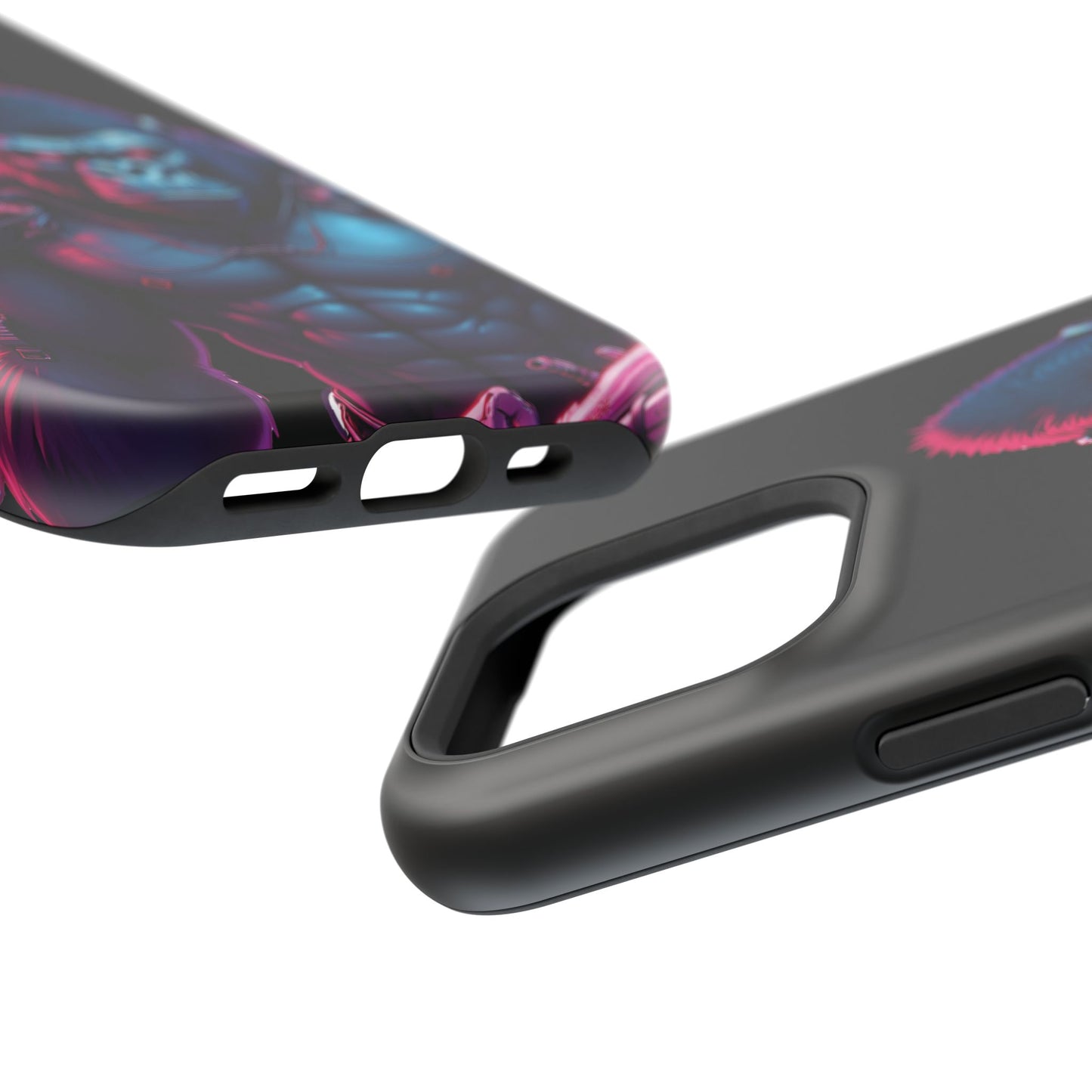 Cyber Primal Phone Case – Neon Power, Gorilla Strength