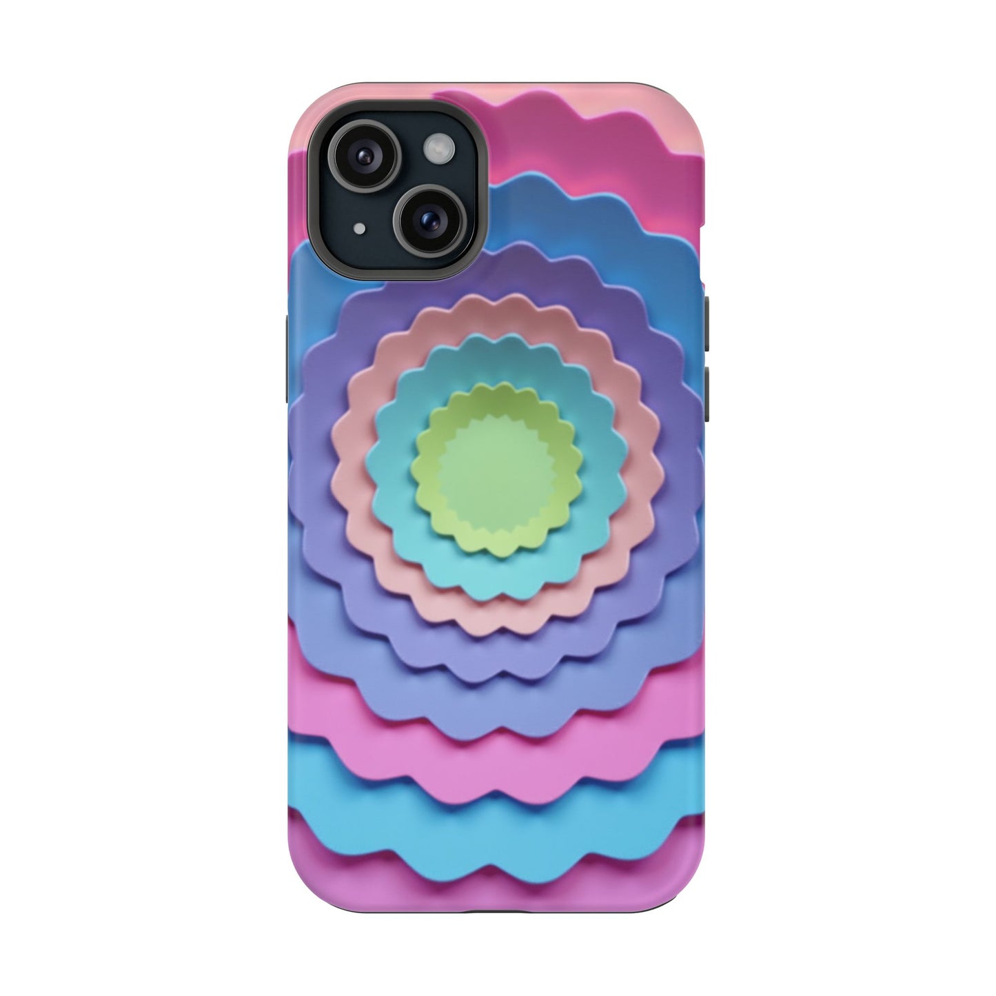 Layered Bloom iPhone Case - Pastel Flower Design, Cute Aesthetic Gift Idea