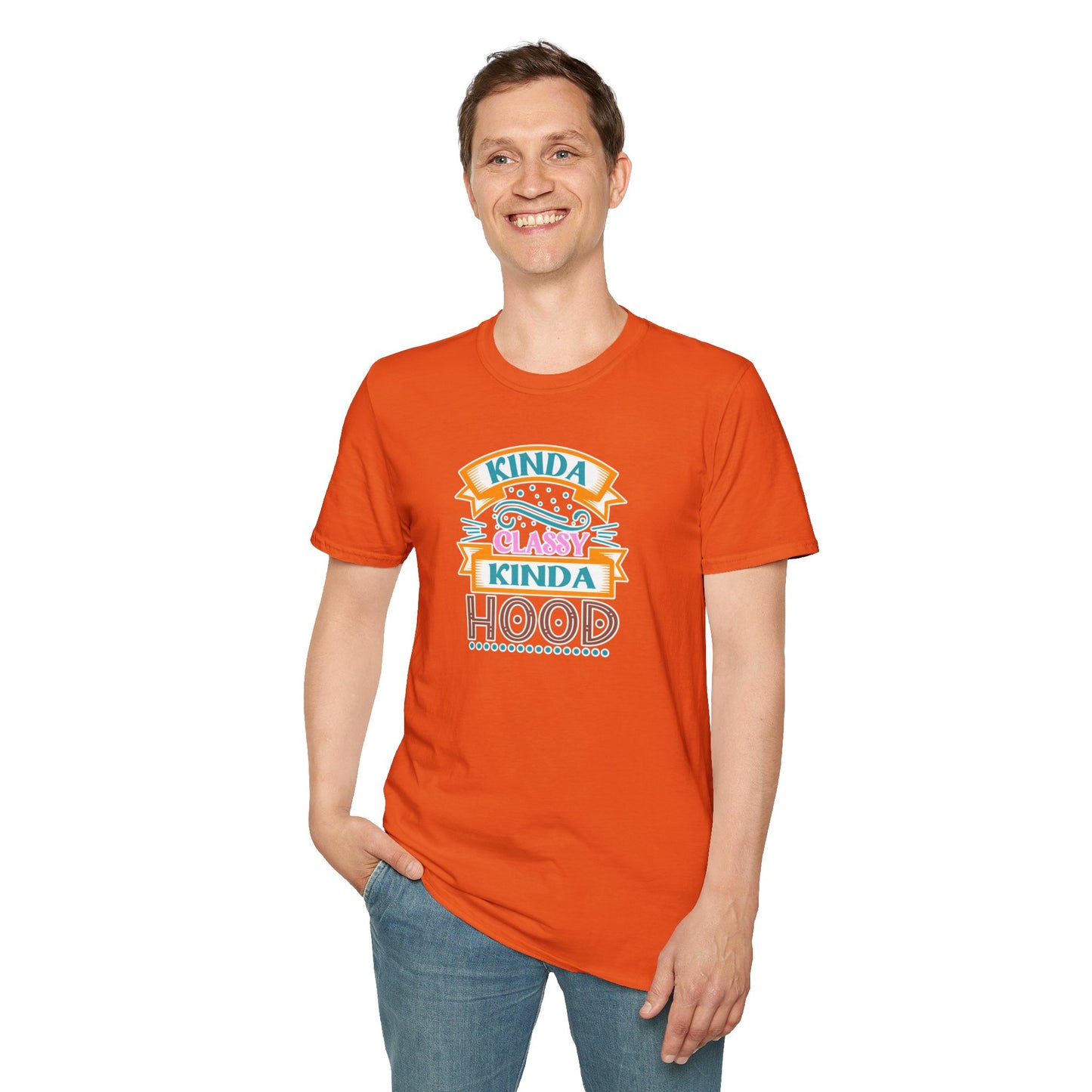 "Kinda Classy, Kinda Hood" Funny Dual-Vibe T-Shirt – Effortlessly Cool Graphic Tee for the Ironic Minimalist & Streetwise Sassy Soul