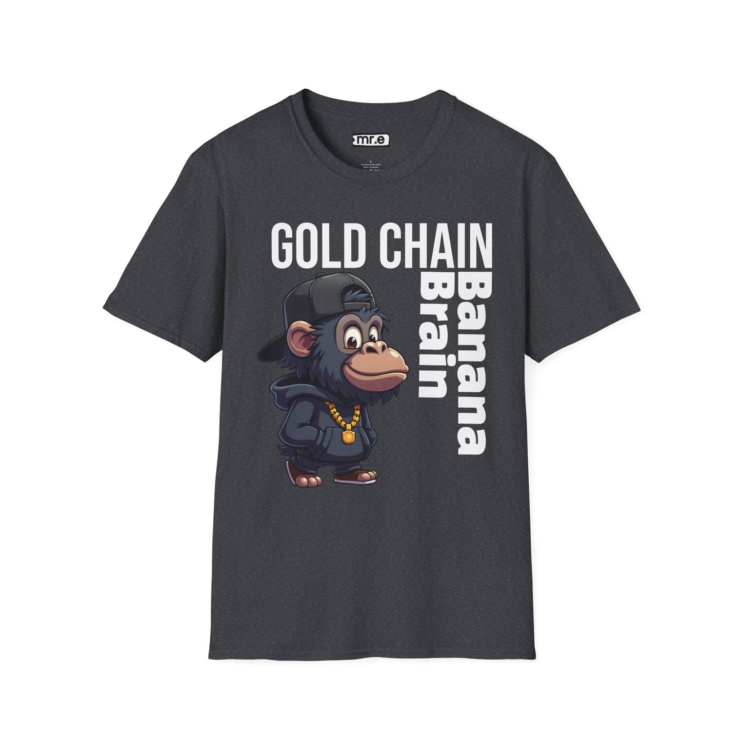 Gold Chain Banana Brain β Funny Hip-Hop Chimp T-Shirt