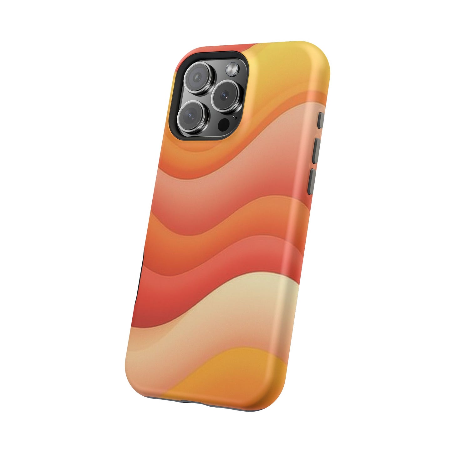 Sunset Waves Phone Case - Aesthetic Orange & Yellow Gift | Retro Summer Vibes Cases