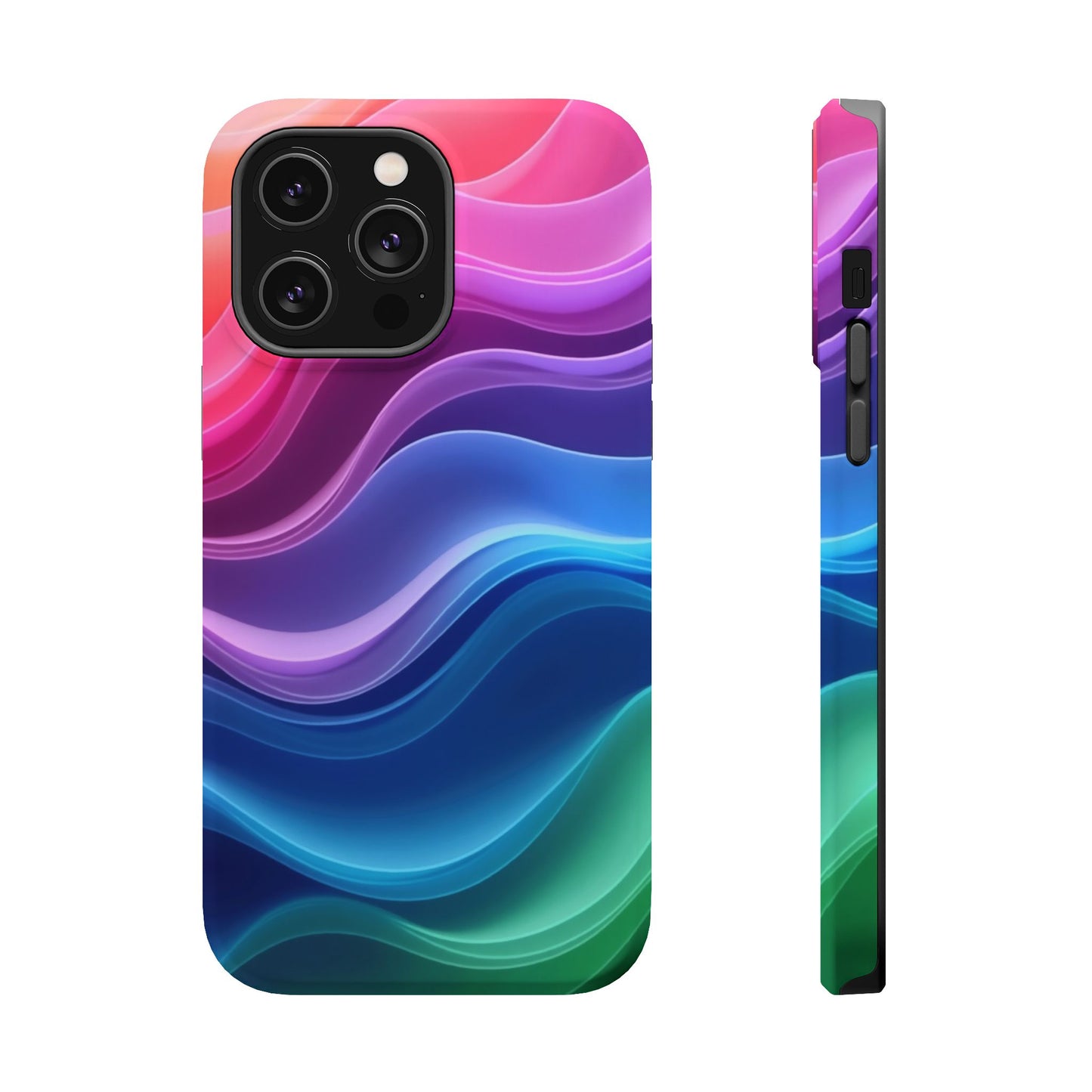 Pastel Wave Phone Case - Aesthetic iPhone Case | Lavender & Blue Gradient Design | Gifts for Her | Unique Art Print