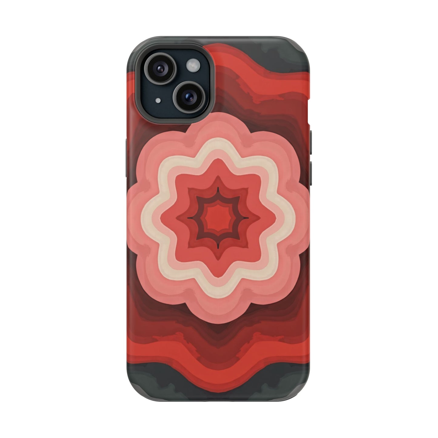 Retro Flower Phone Case - Aesthetic iPhone Case, 70s Inspired Gift, Groovy Pattern Design