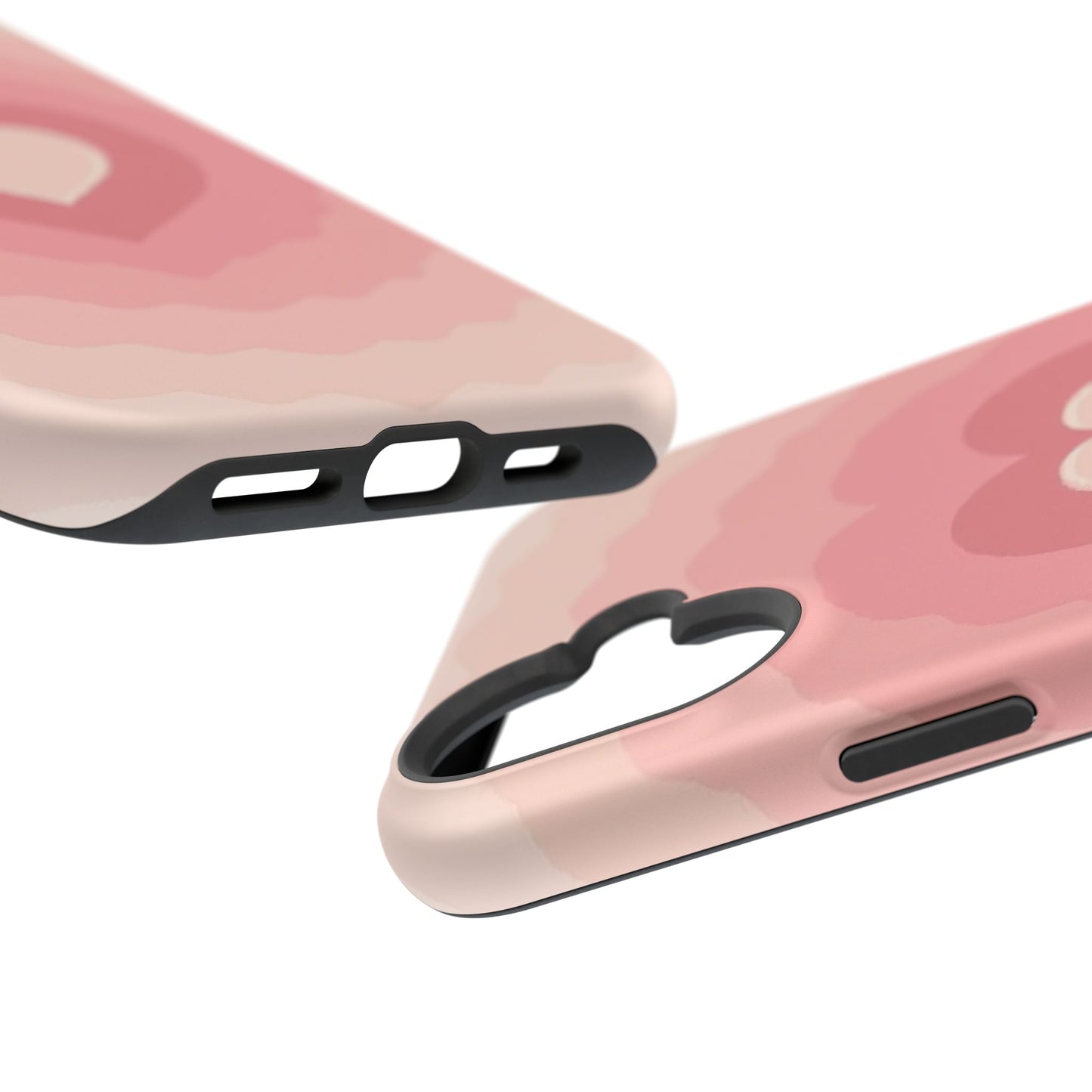 Pink Layered Heart iPhone Case - Cute Aesthetic Y2K Valentine's Gift