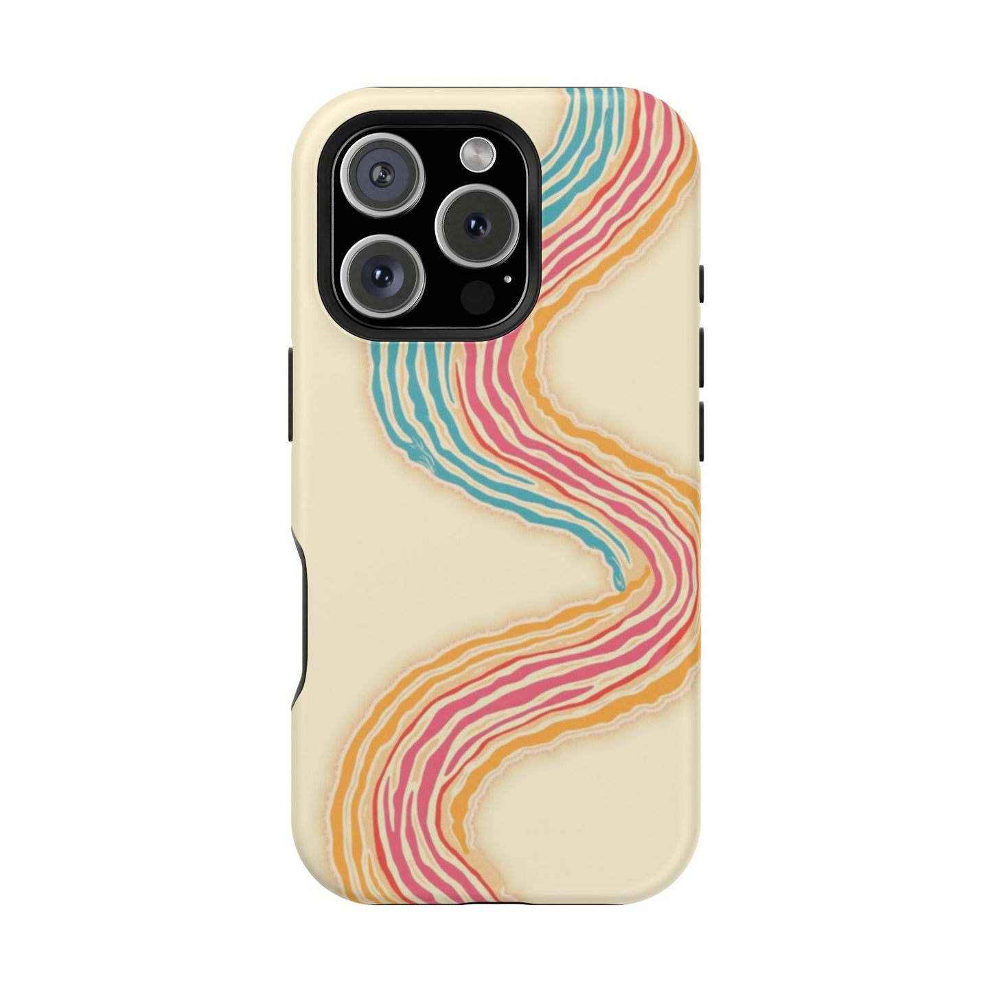 Abstract Flow Phone Case - Pastel Streamline Design