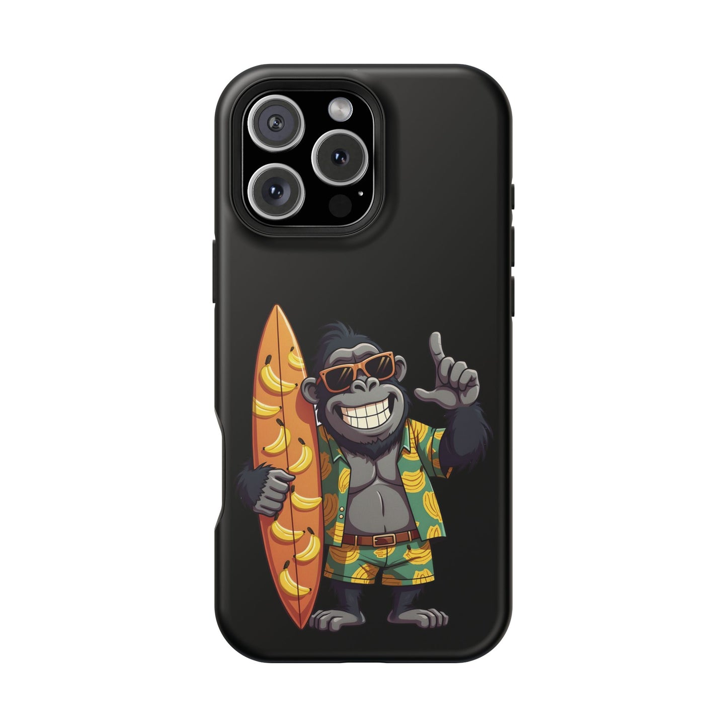 Banana Vibes Surf Gorilla Phone Case β Tropical Chill Meets Jungle Fun