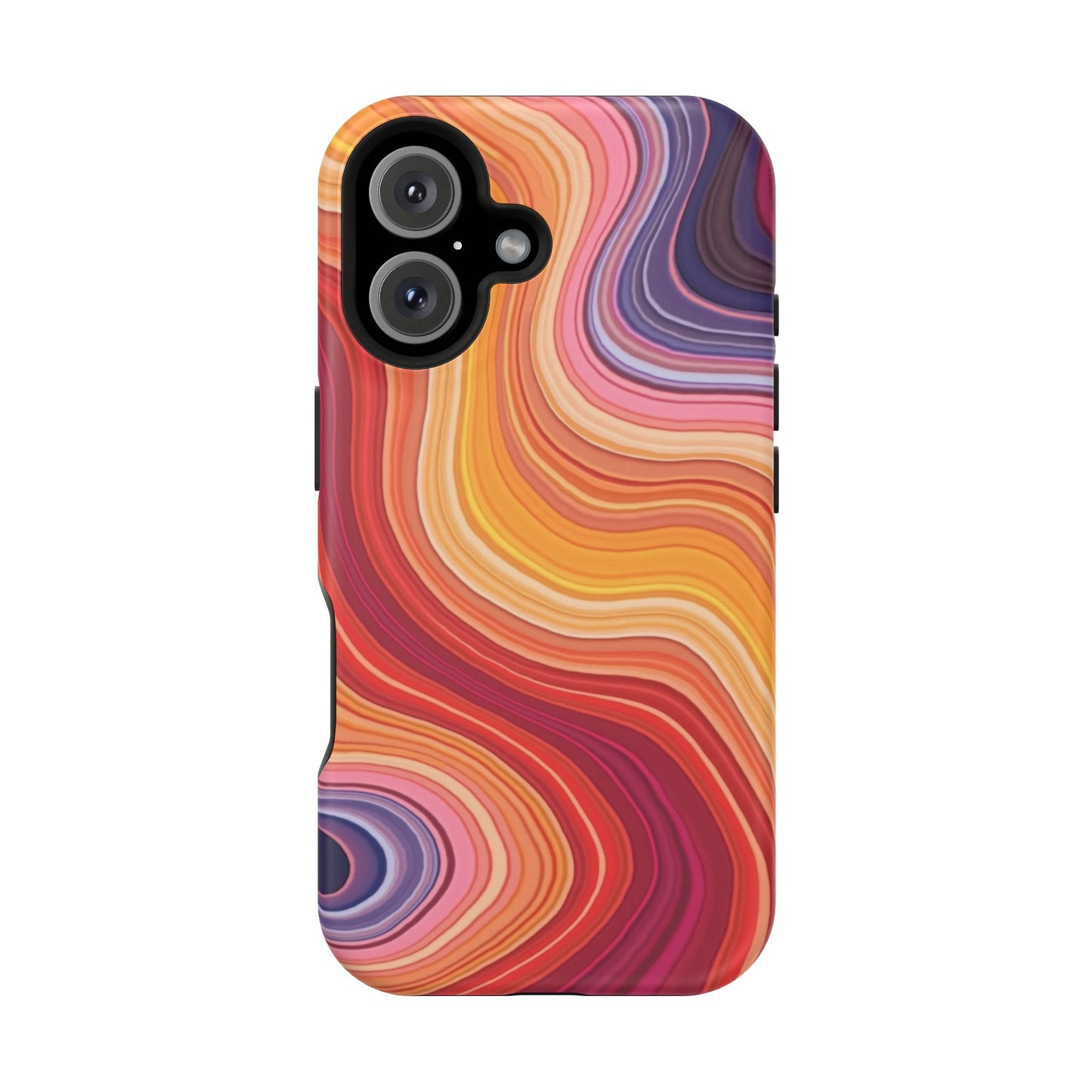 Lava Flow iPhone Case - Abstract Swirl Design, Trendy Aesthetic Gift Idea
