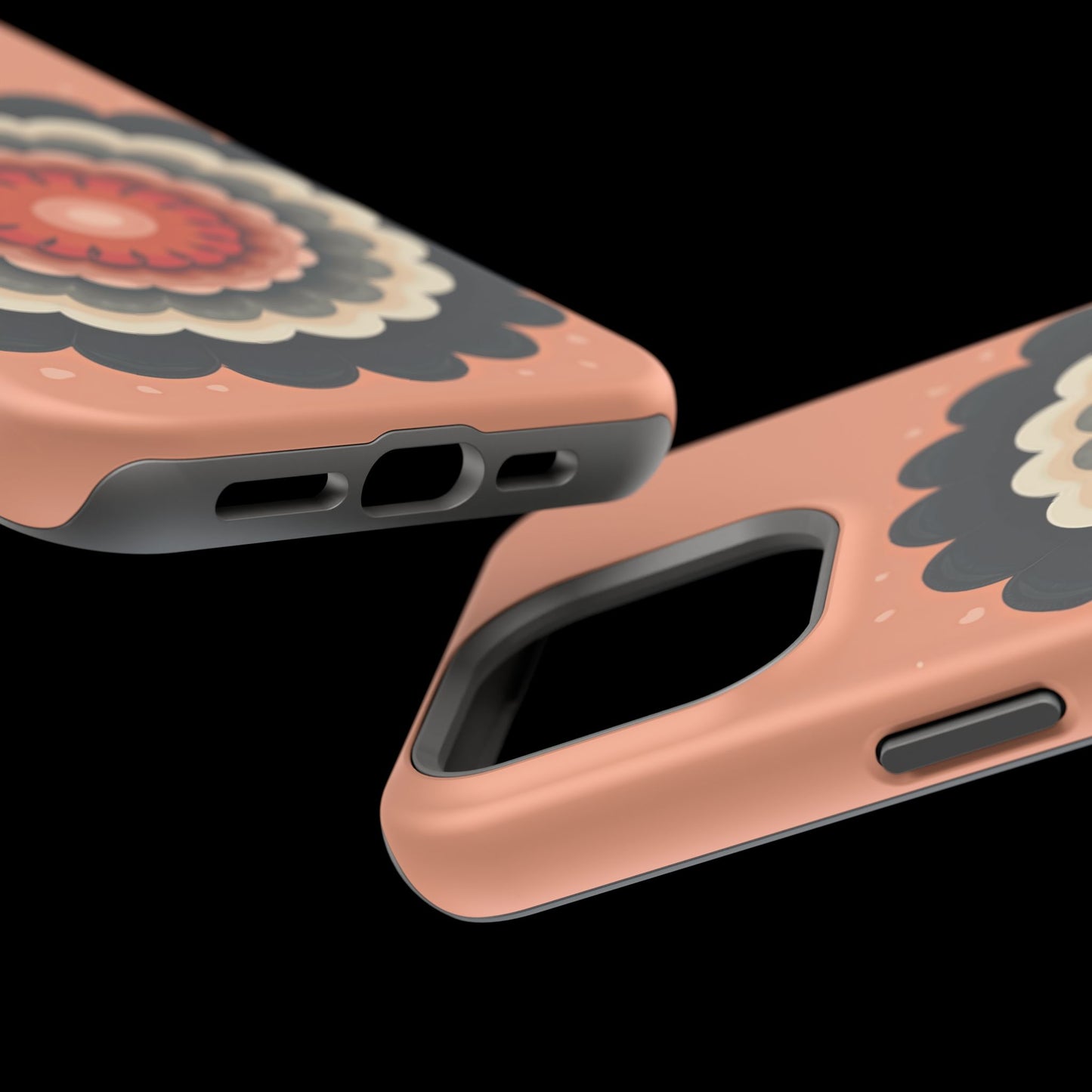 Earth Tone Mandala iPhone Case - Bohemian Floral Design, Aesthetic Gift Idea