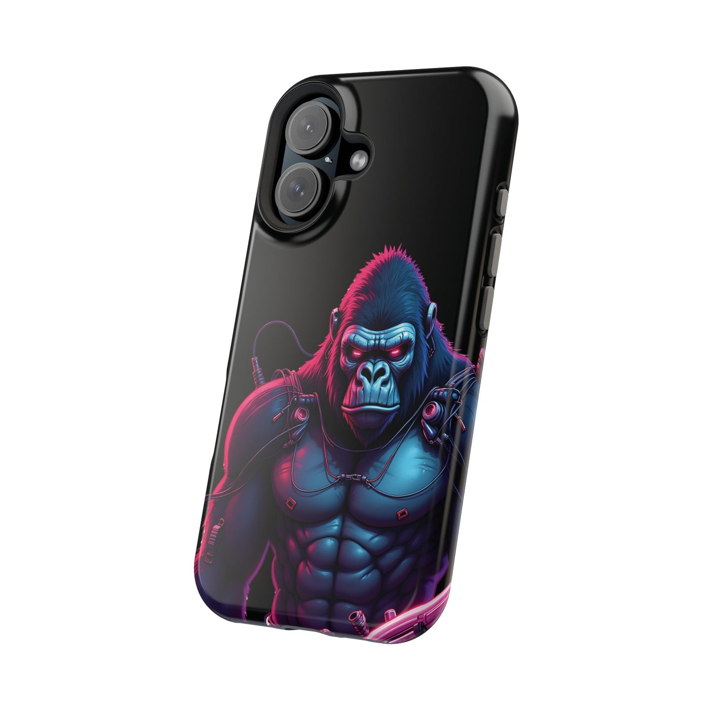 Cyber Primal Phone Case – Neon Power, Gorilla Strength