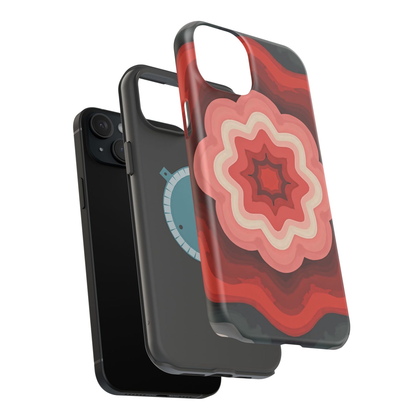Retro Flower Phone Case - Aesthetic iPhone Case, 70s Inspired Gift, Groovy Pattern Design