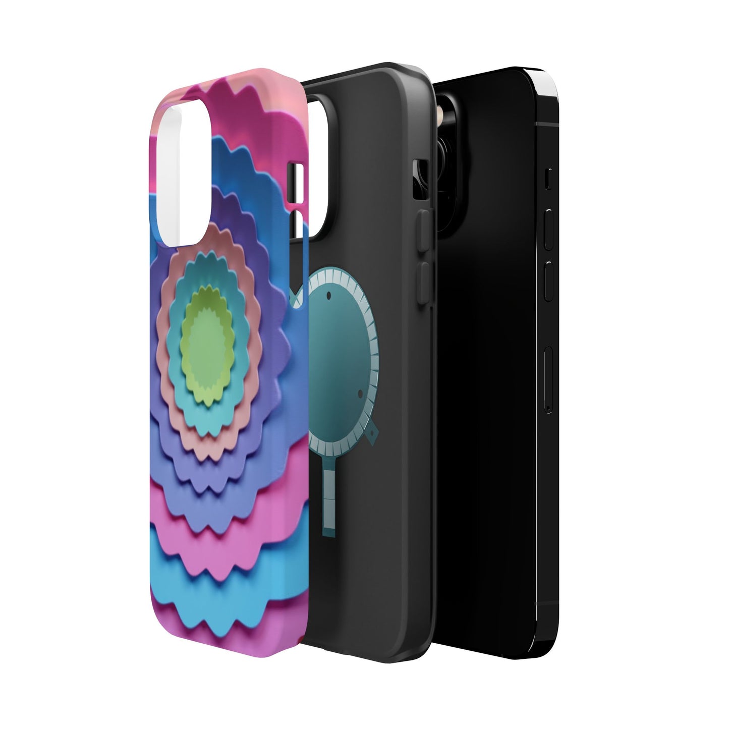 Layered Bloom iPhone Case - Pastel Flower Design, Cute Aesthetic Gift Idea