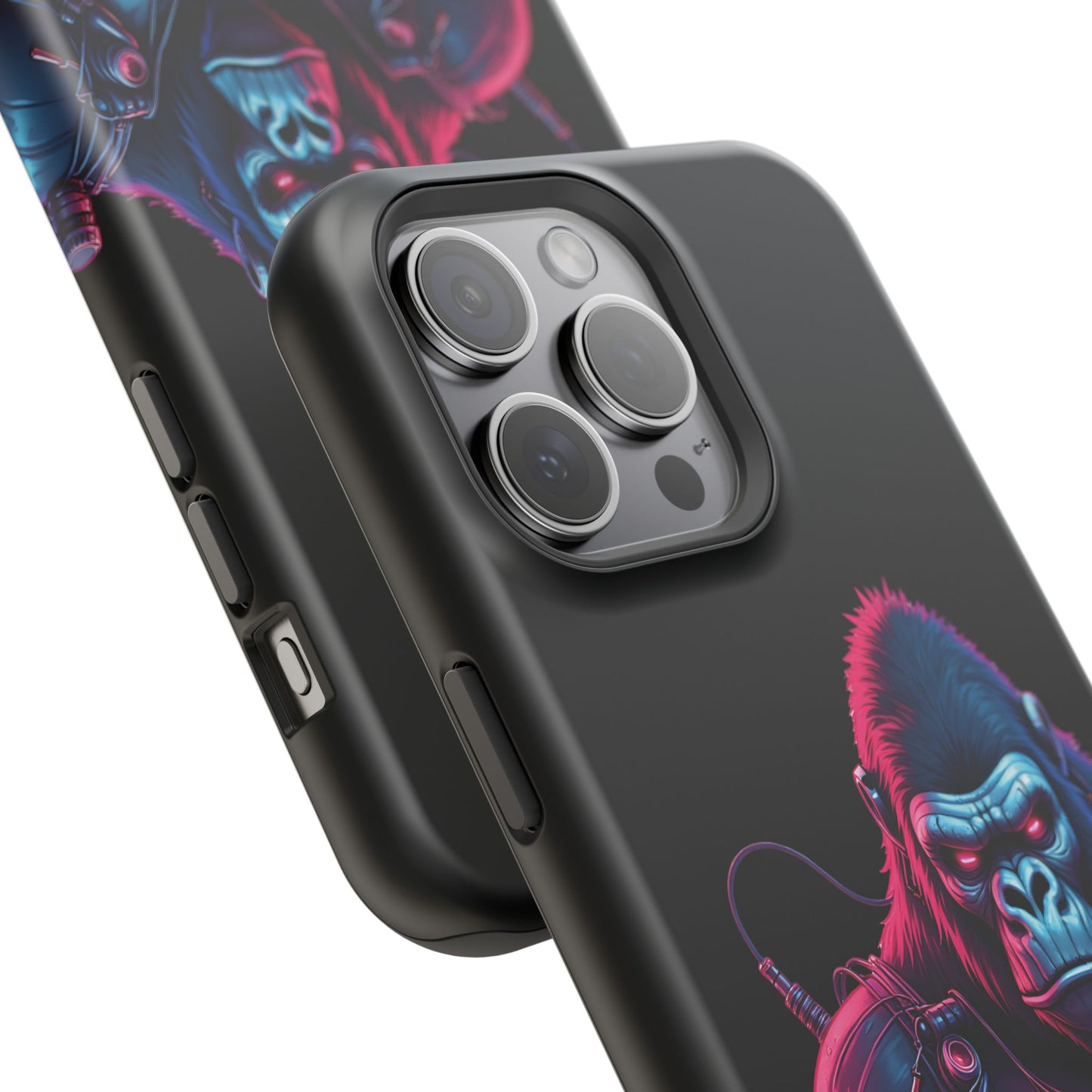 Cyber Primal Phone Case – Neon Power, Gorilla Strength