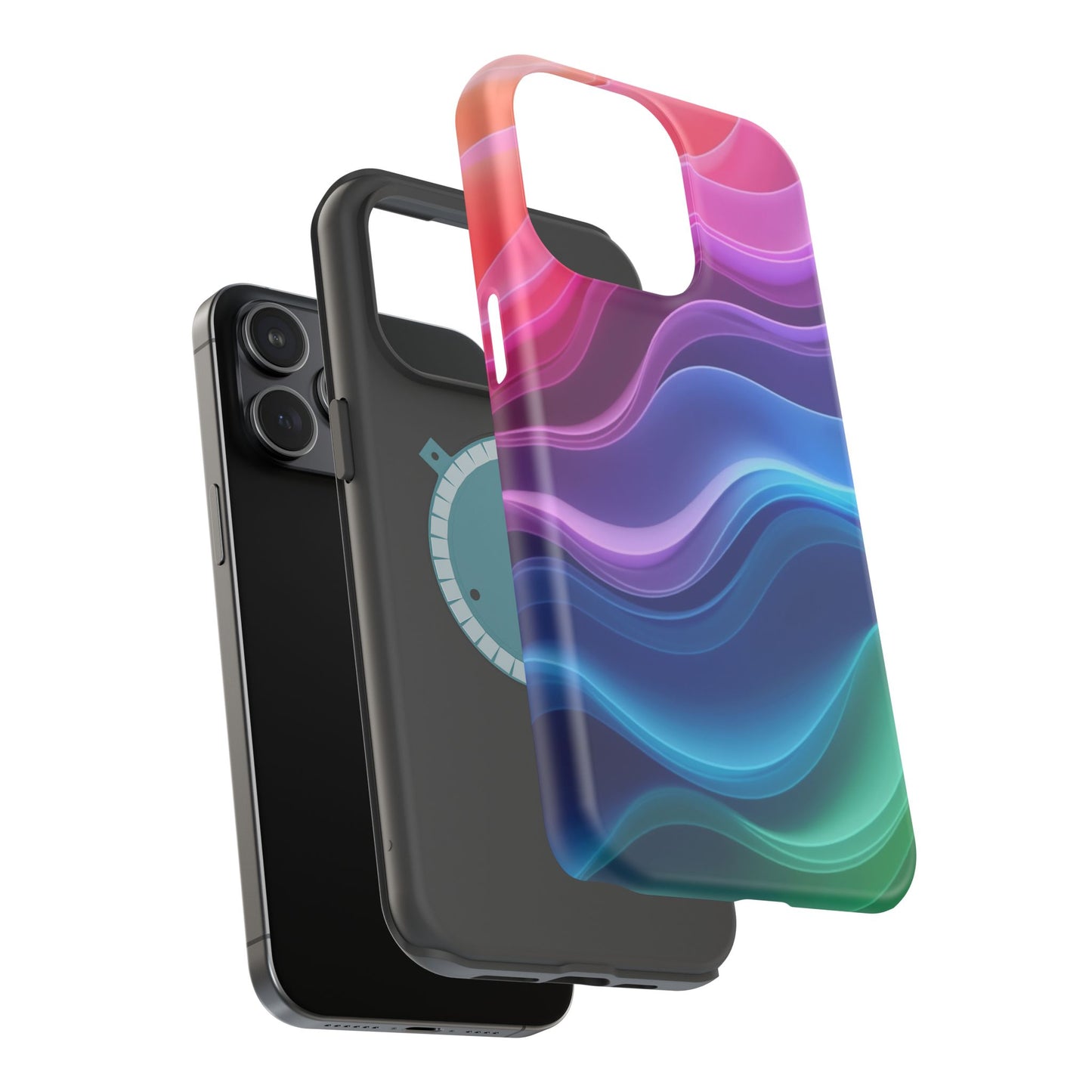 Pastel Wave Phone Case - Aesthetic iPhone Case | Lavender & Blue Gradient Design | Gifts for Her | Unique Art Print
