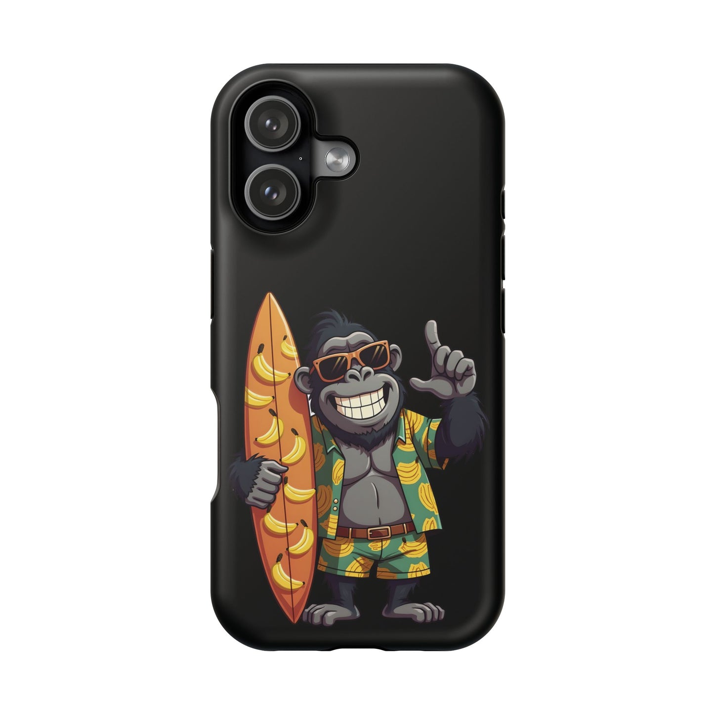 Banana Vibes Surf Gorilla Phone Case β Tropical Chill Meets Jungle Fun
