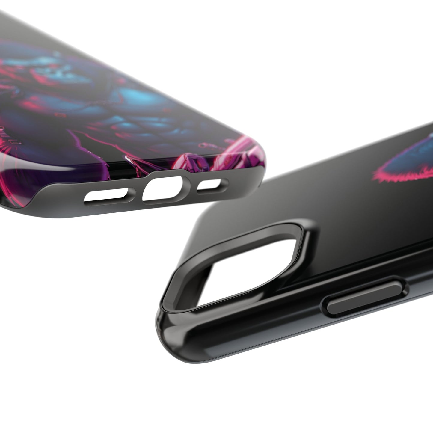Cyber Primal Phone Case – Neon Power, Gorilla Strength