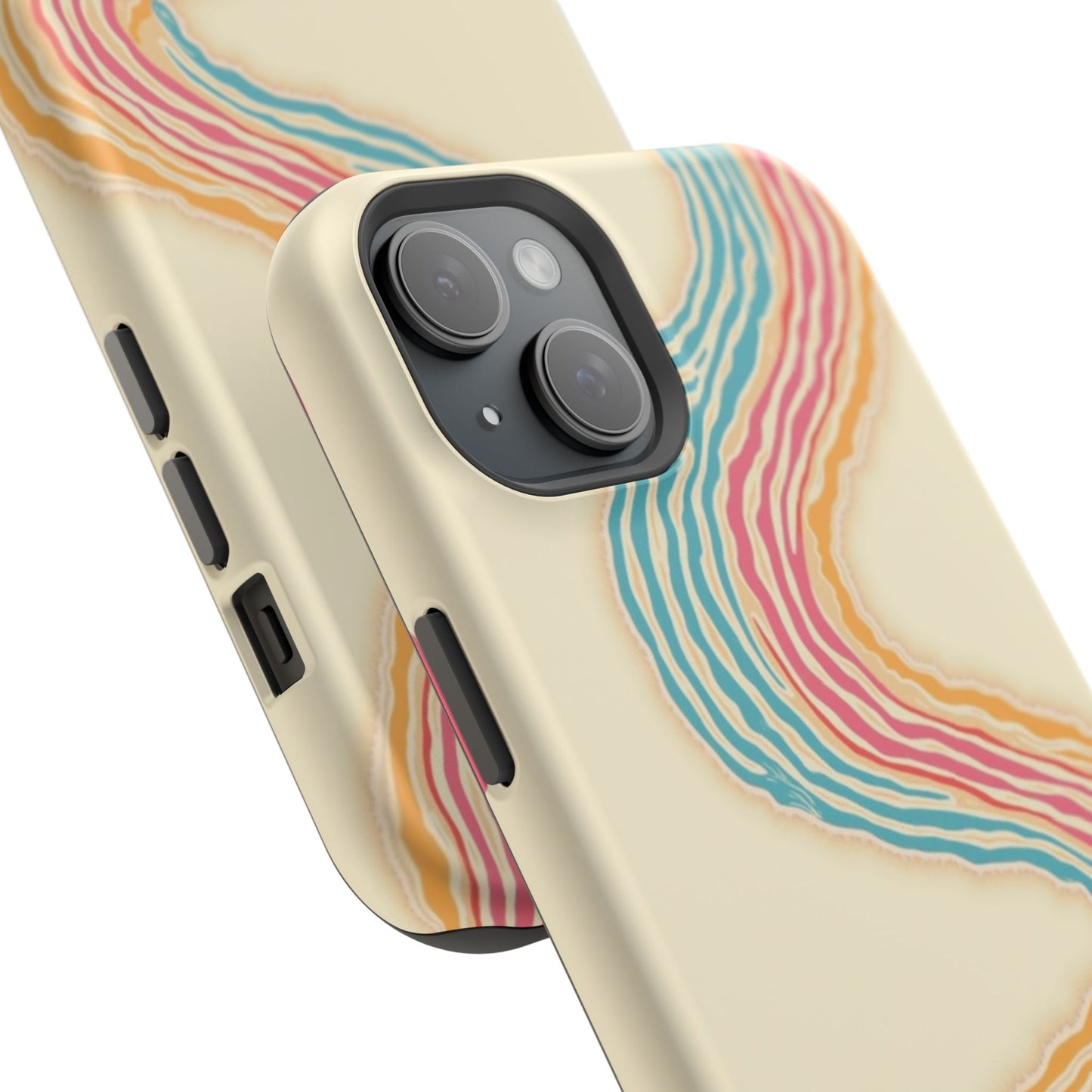 Abstract Flow Phone Case - Pastel Streamline Design